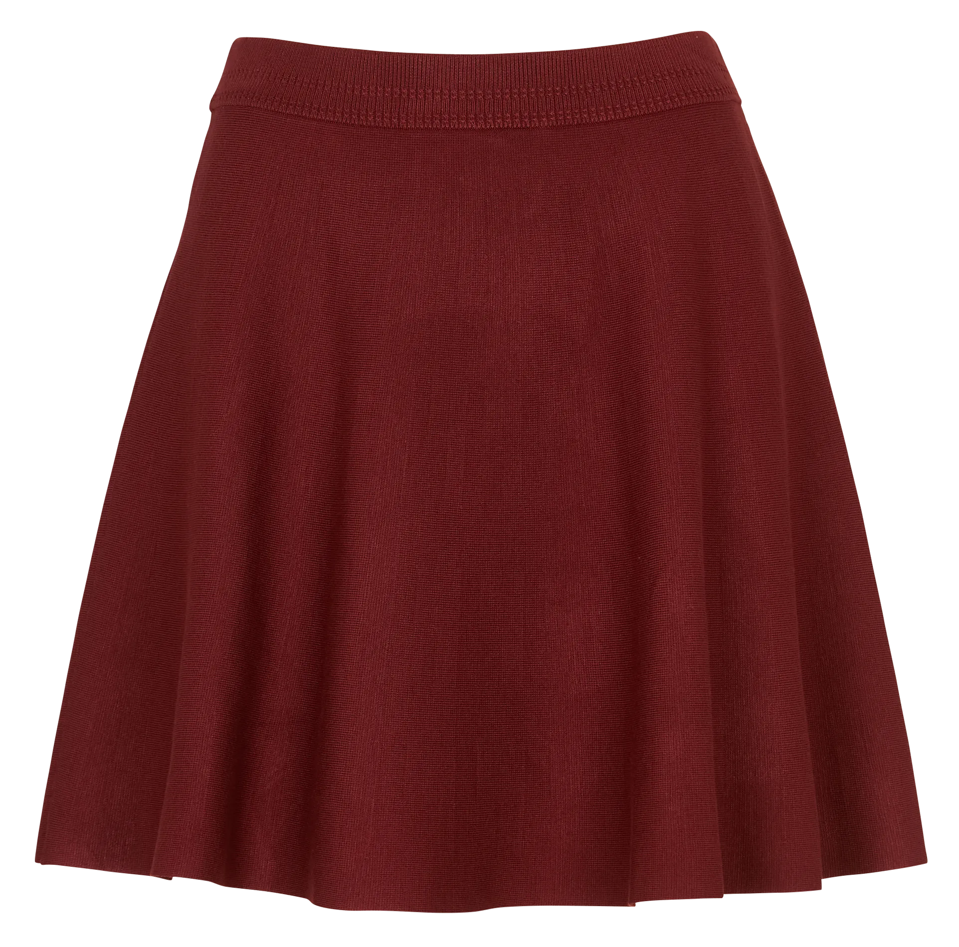 Kurzer, ausgestellter Strickrock Braun JULIE