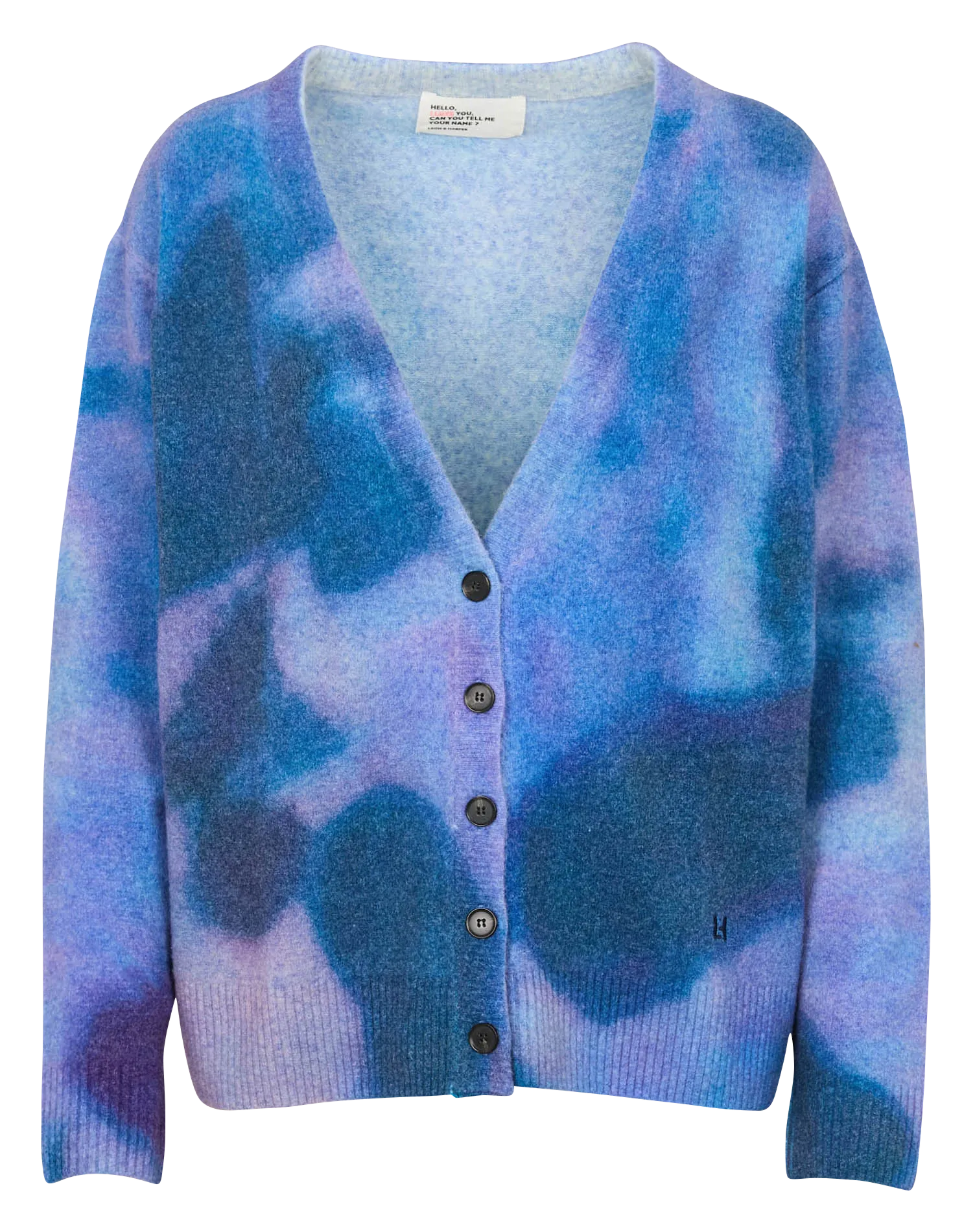 Cardigan aus Wollmix mit V-Ausschnitt Blau MING