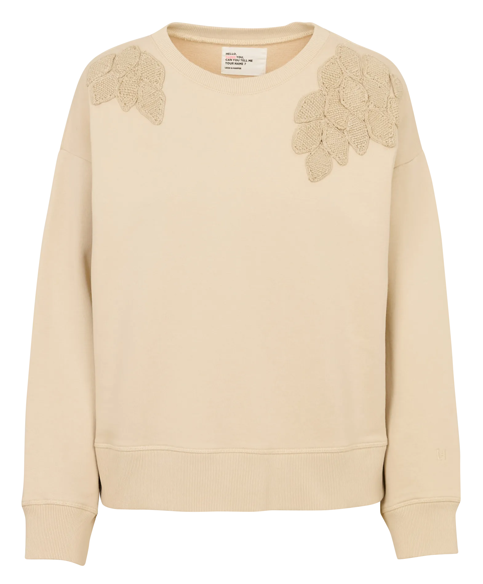 Baumwoll-Sweatshirt mit Rundhalsausschnitt Grau SIENA