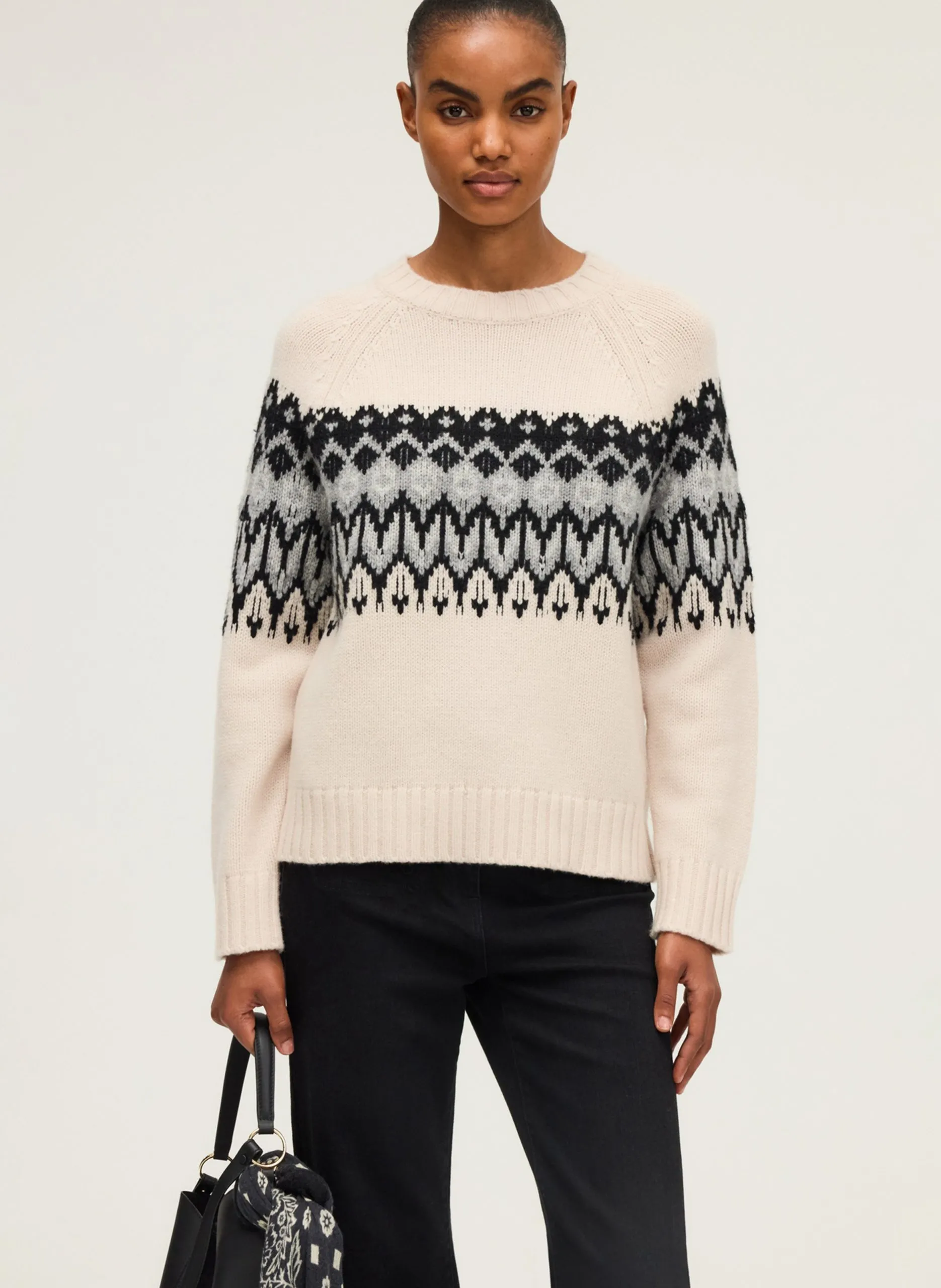 Abidjan - Wollpullover mit Rundhalsausschnitt Grau ELYSIA