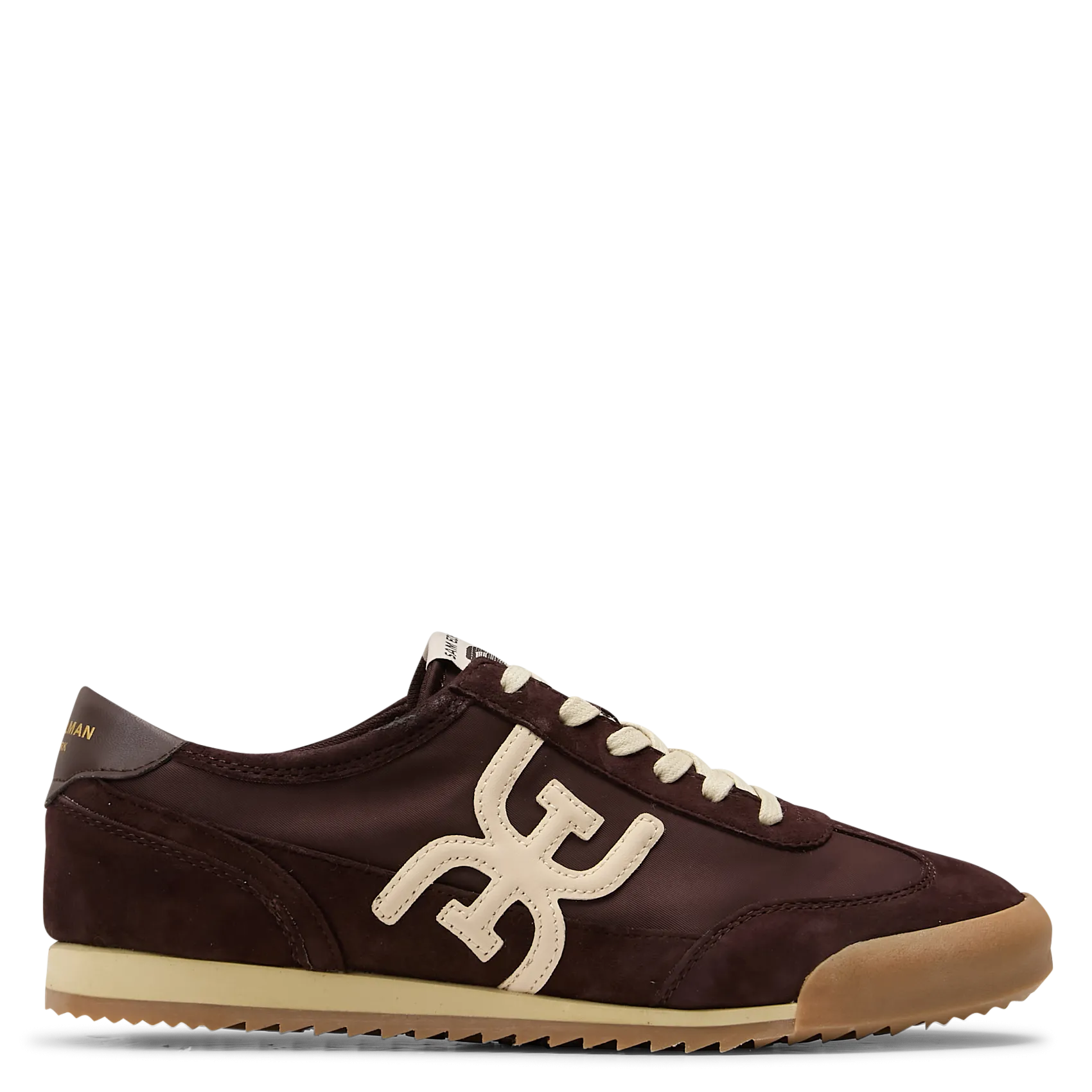 Niedrige Sneaker aus Leder-Mix Braun IVEY