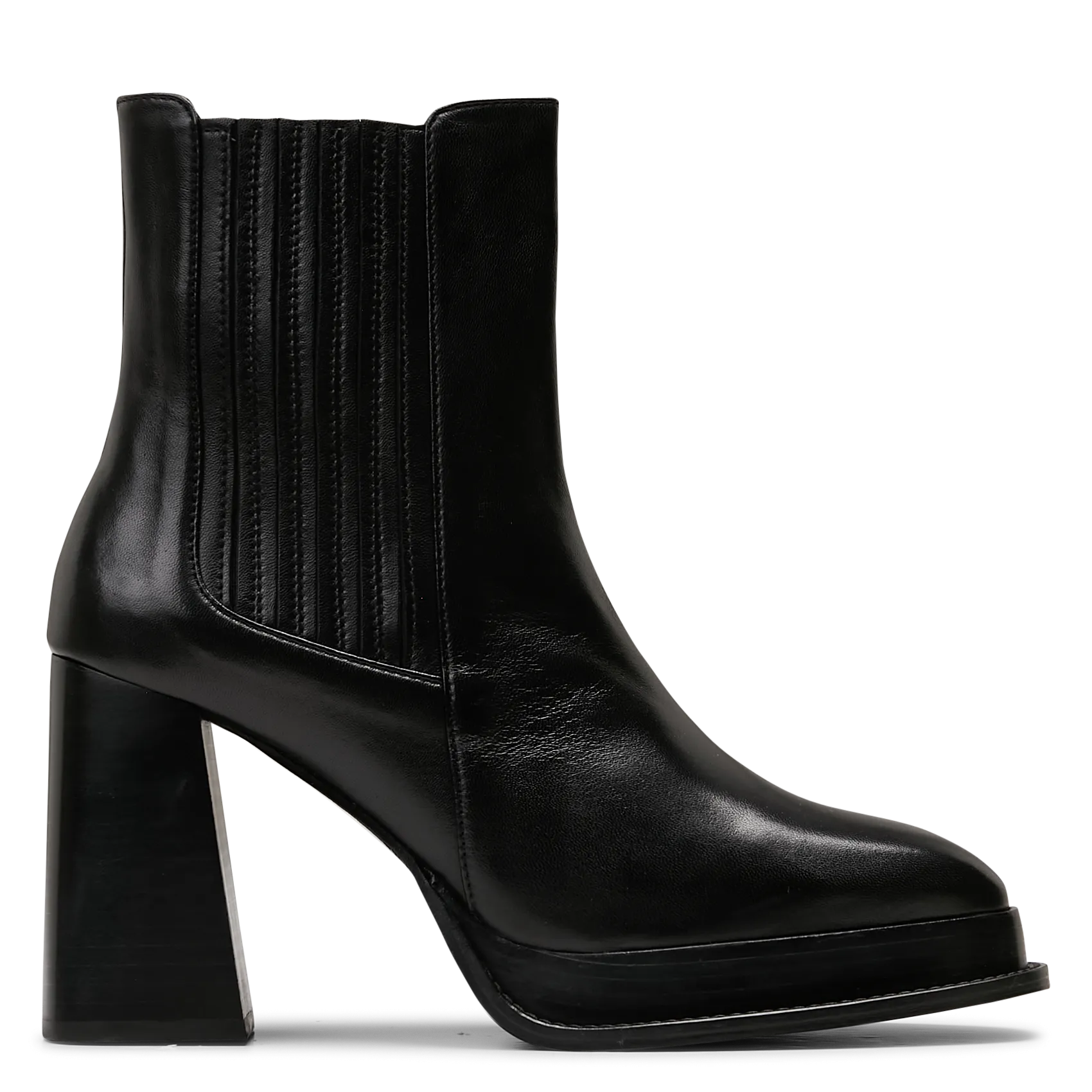 Plateaustiefel und Lederschuhe mit Absätzen Schwarz DEVA