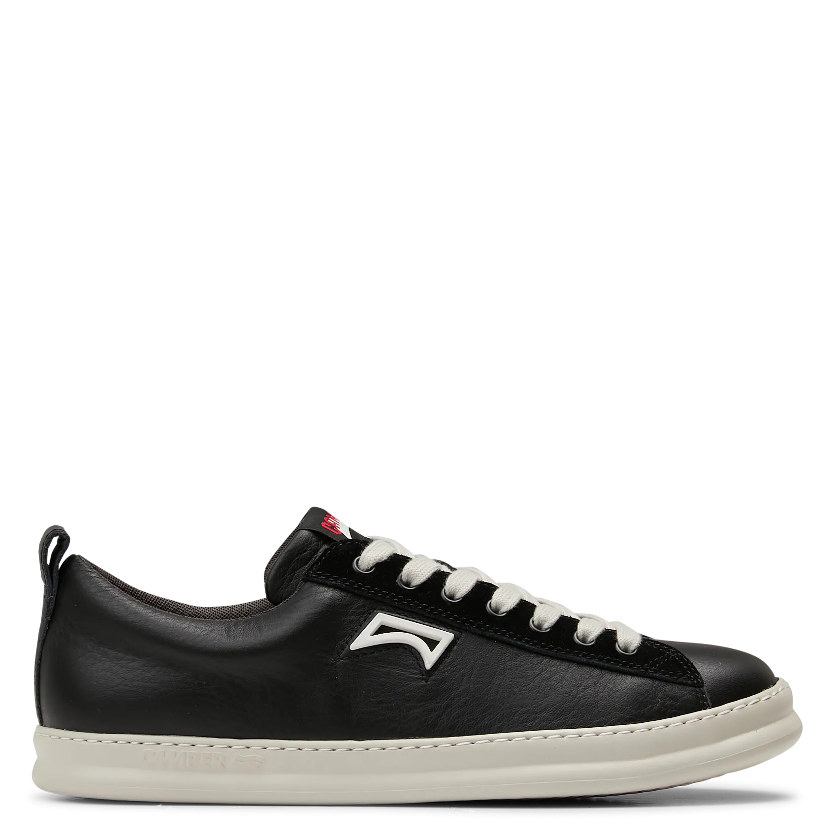 Niedrige Ledersneaker - einfarbig Schwarz RUNNER FOUR