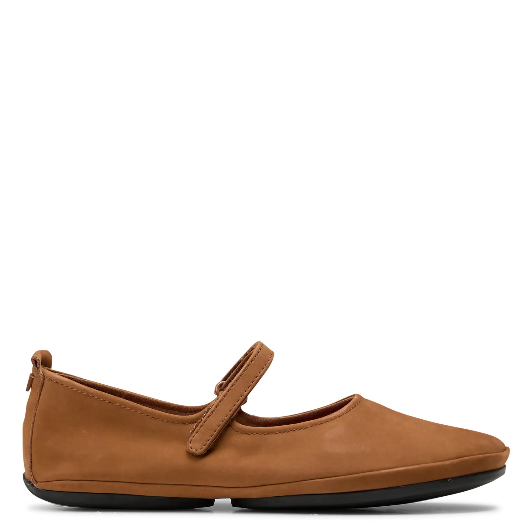 Ballerinas mit Klettverschluss aus Leder Braun RIGHT NINA