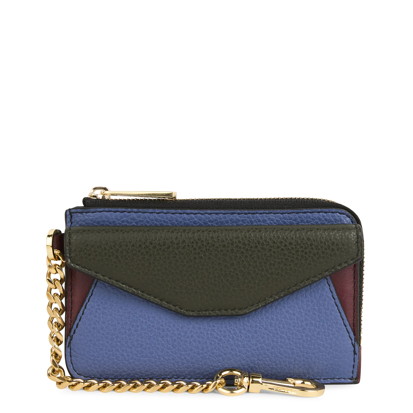 Reißverschlusshülle aus genarbtem Leder Blau ENVELOPE STORY ANIMATION