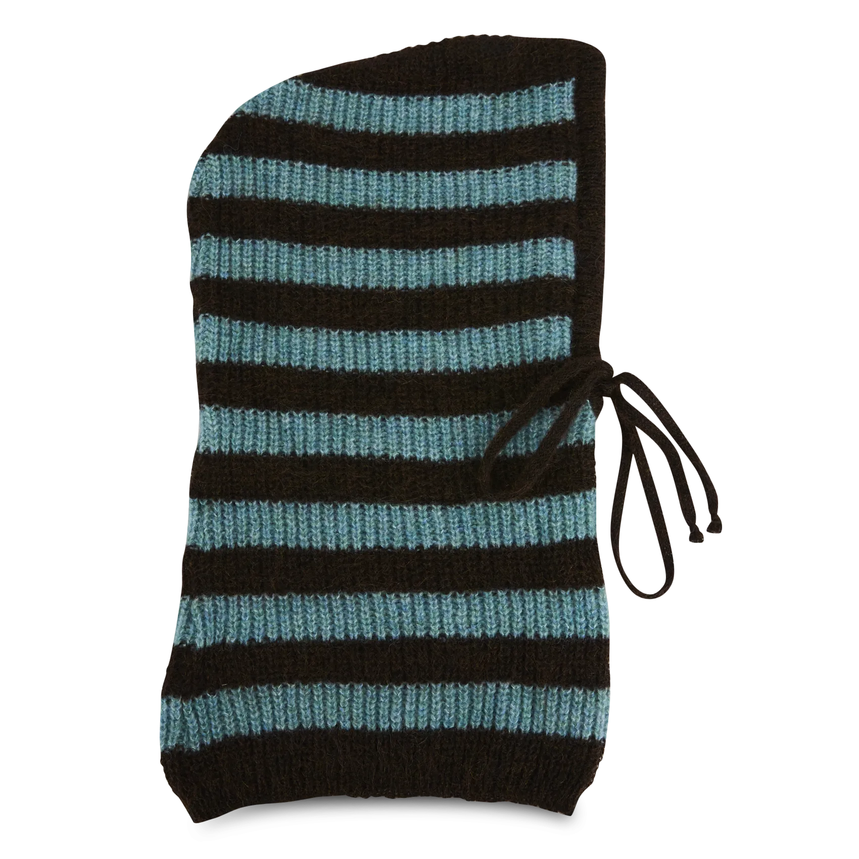 Gestreifter Kapuzenpullover aus gemischtem Mohair Braun MINOT