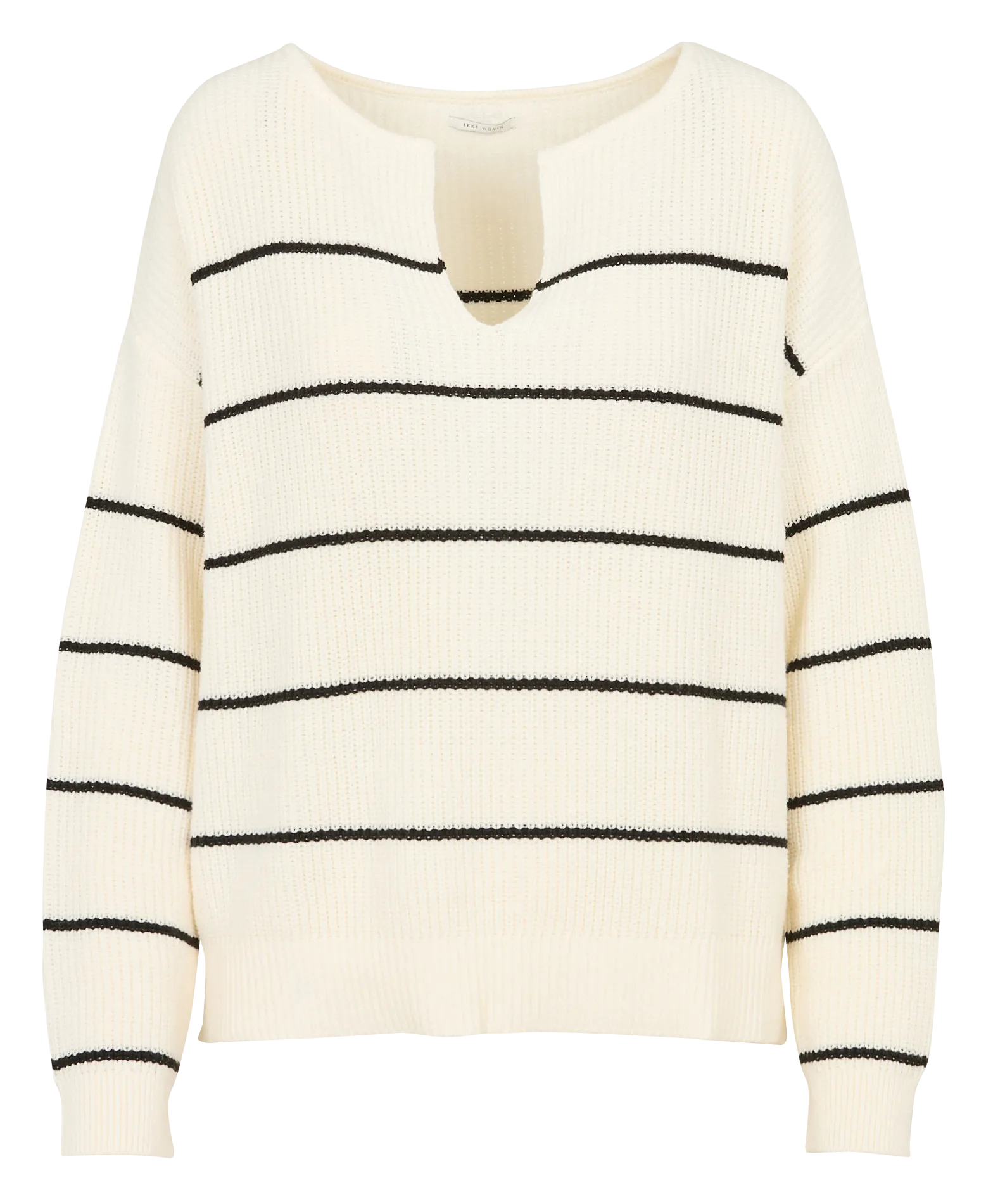 Pullover aus Baumwoll-Mix mit V-Ausschnitt Schwarz