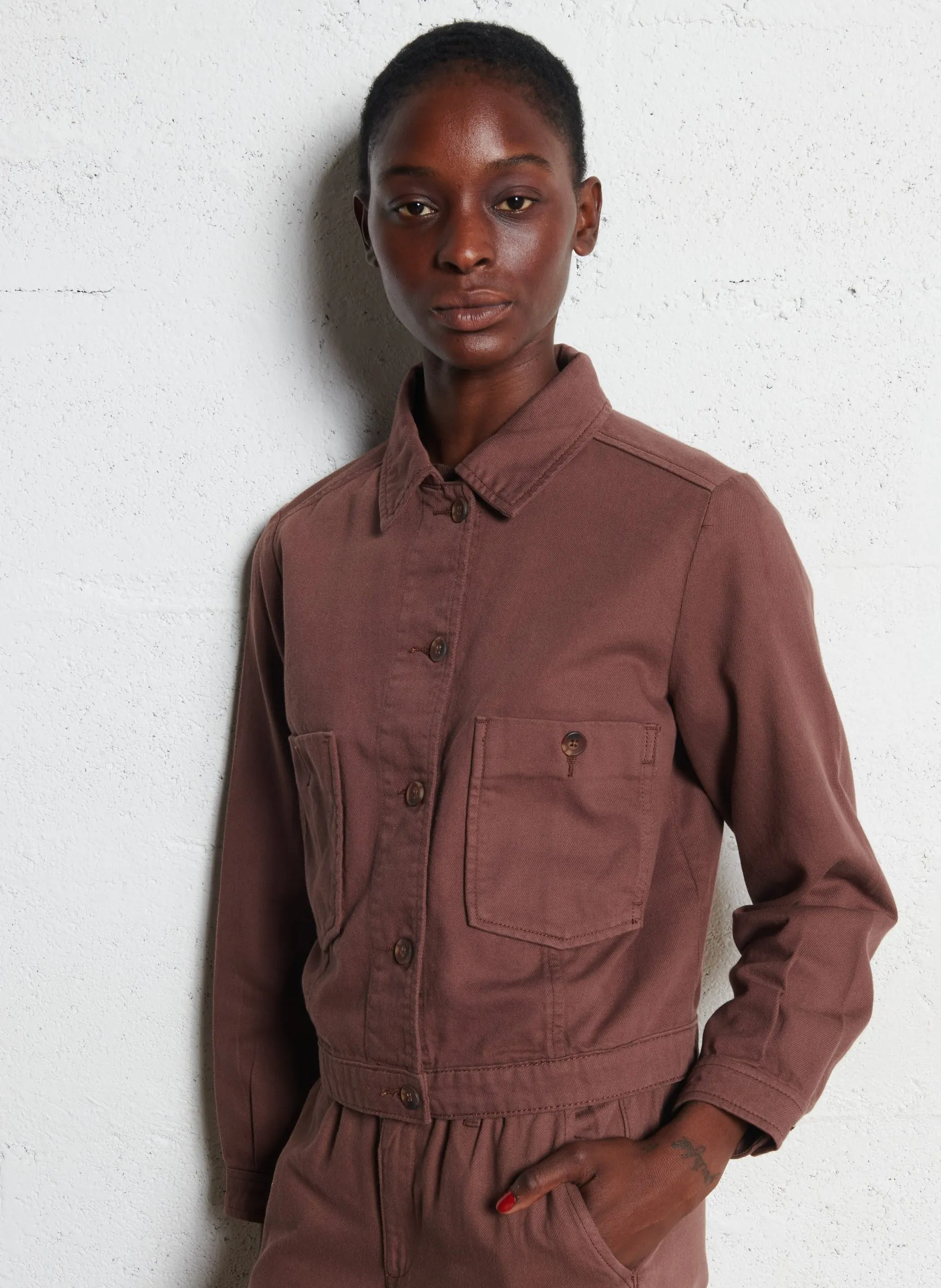 Baumwoll-Blazer Braun CASTILLE