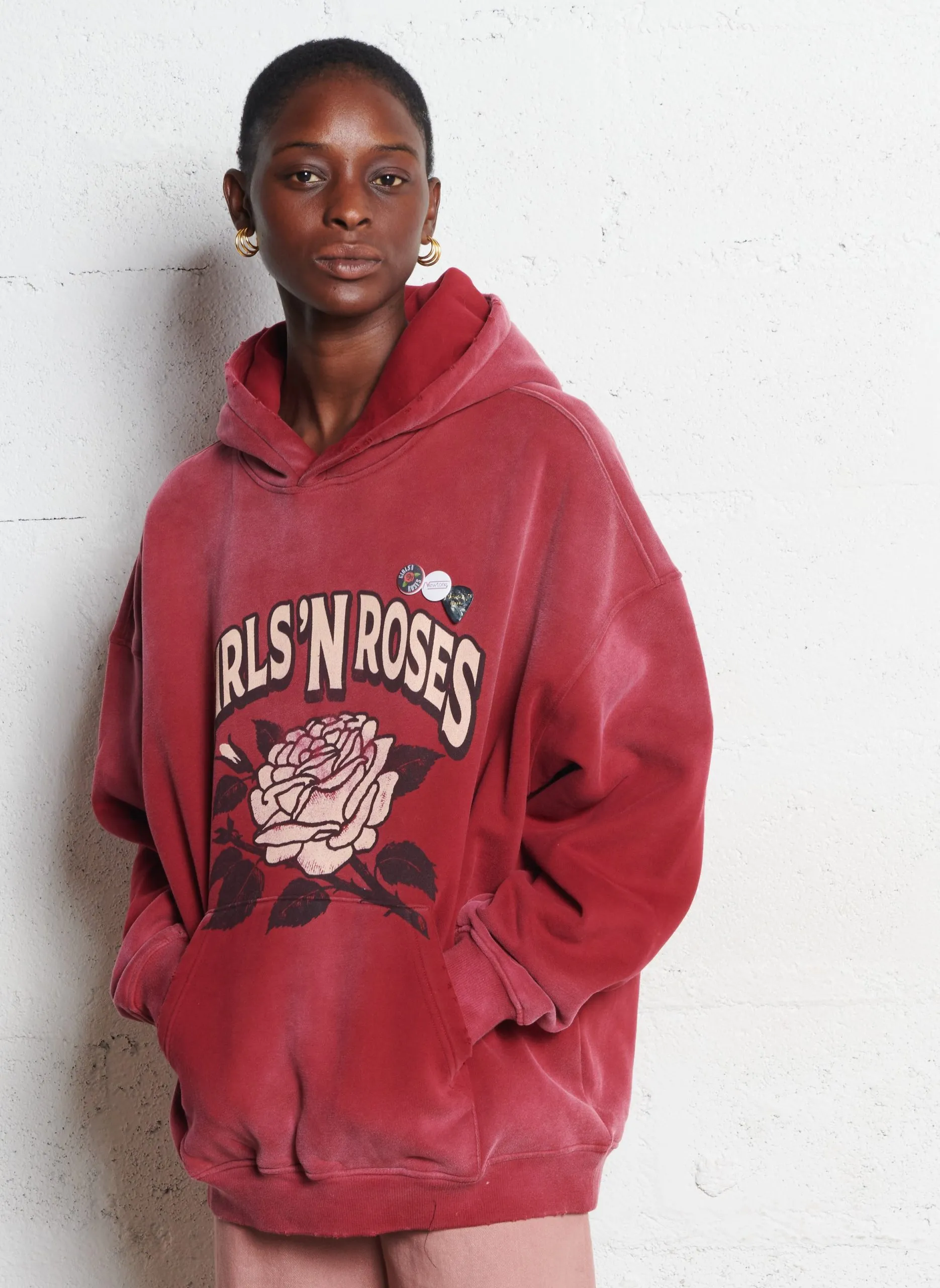 Rundhals-Sweatshirt aus Baumwoll-Mix Rot HOSAXL