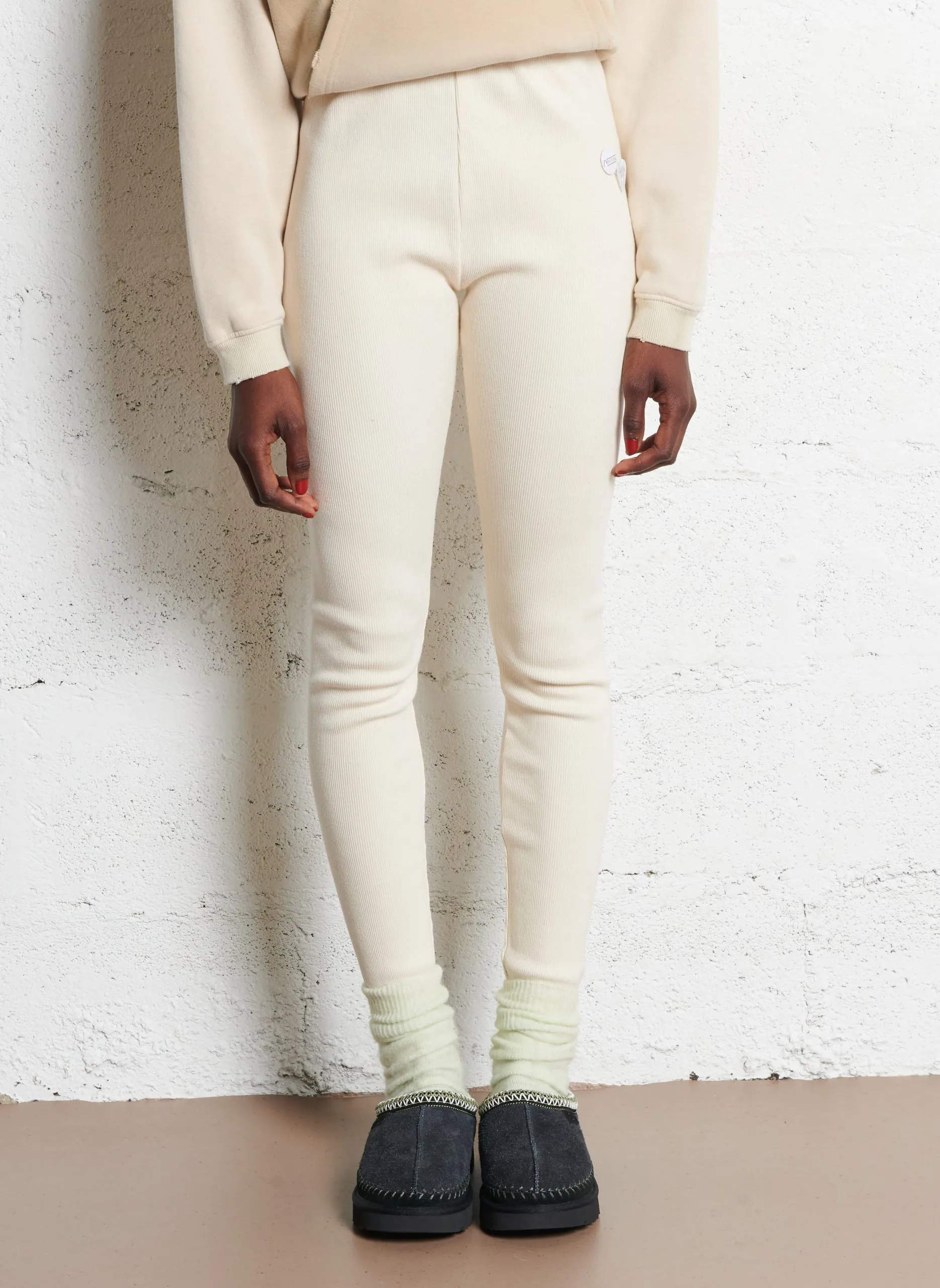 Baumwoll-Leggings Beige LEL