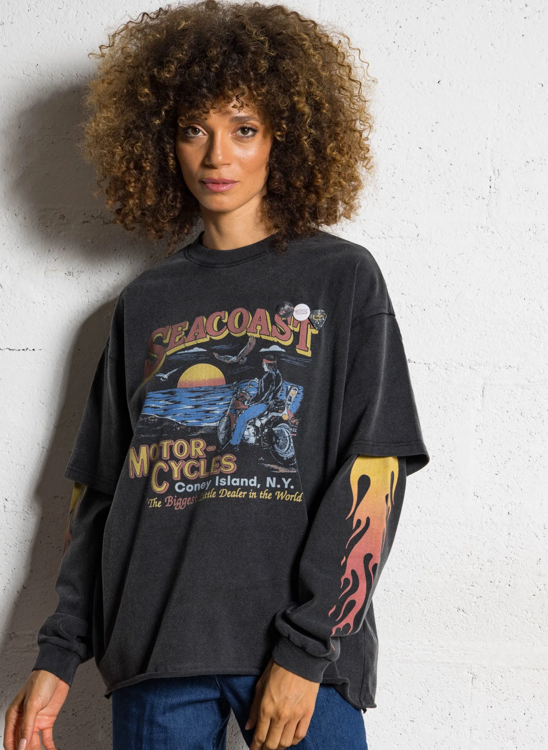 Baumwoll-Sweater mit Rundhalsausschnitt Grau TSKSEAC