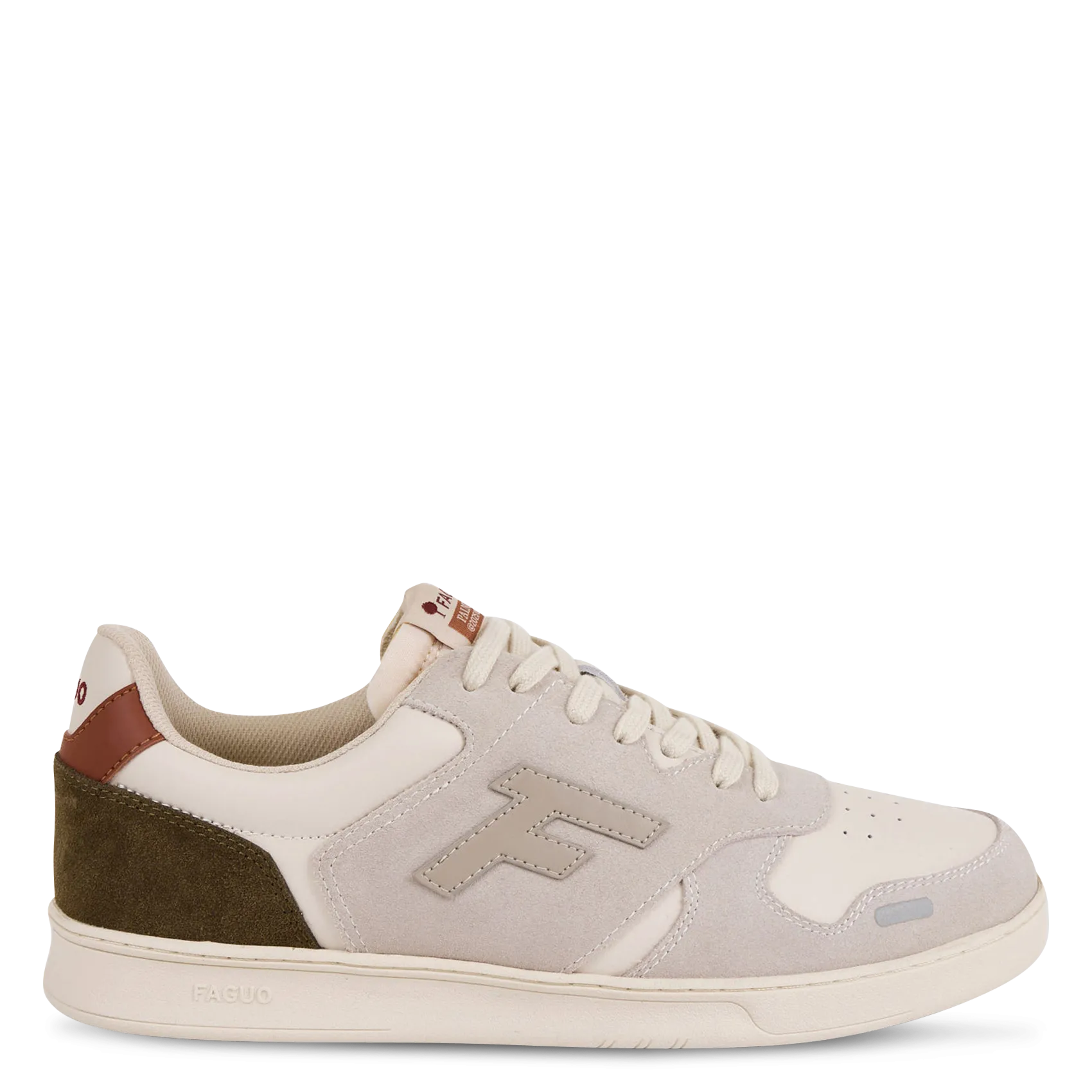Niedrige Sneaker aus Leder-Mix Beige PALMER