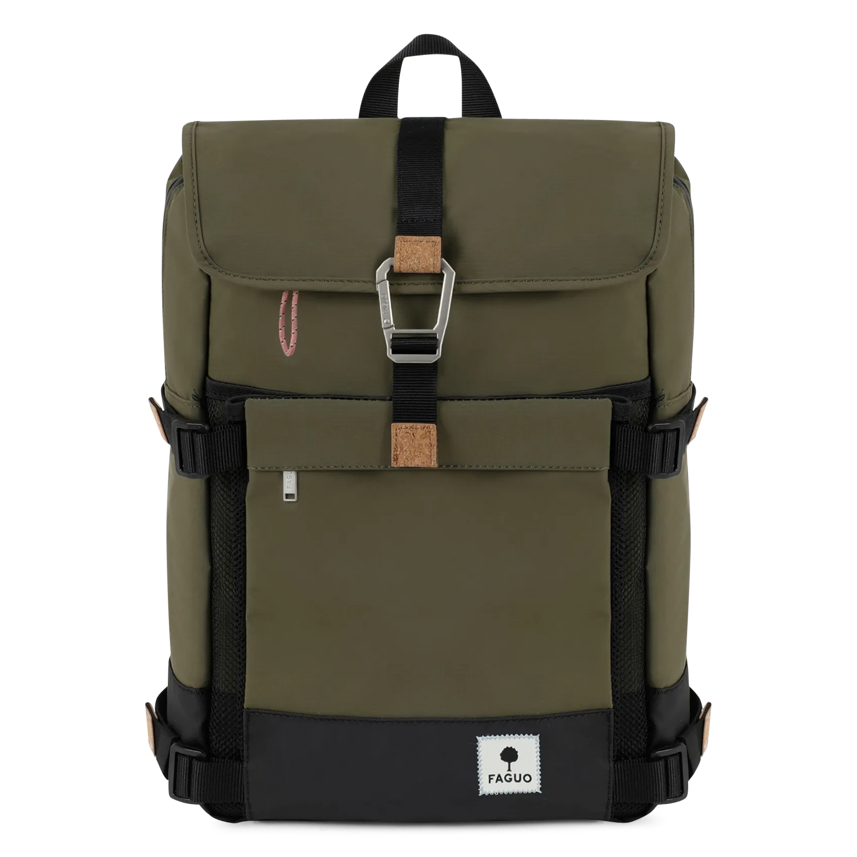 Rucksack mit einfarbigem Klappdeckel Khaki COMMUTER 2.0
