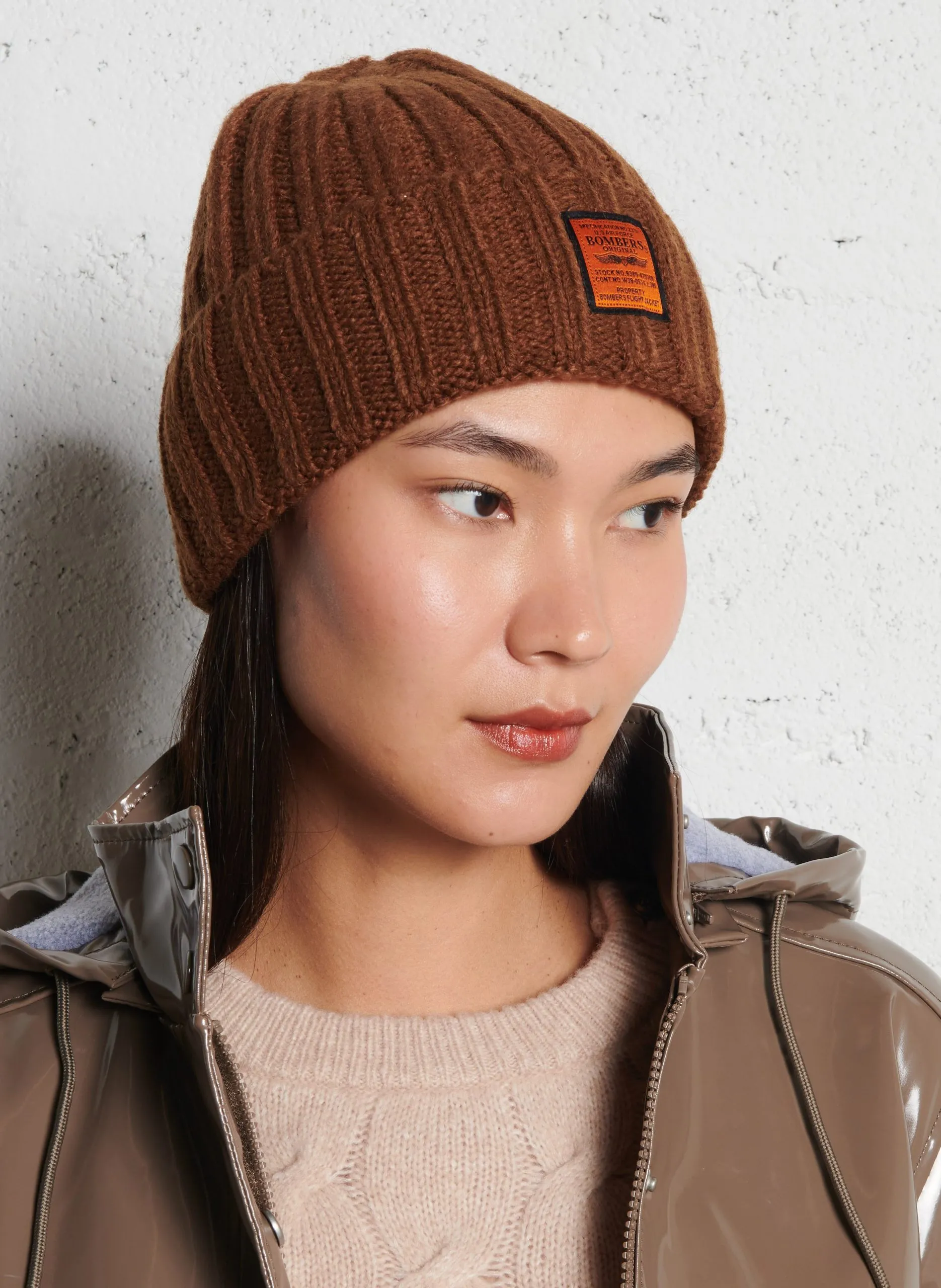 Mütze mit Umschlag Braun SNOWER