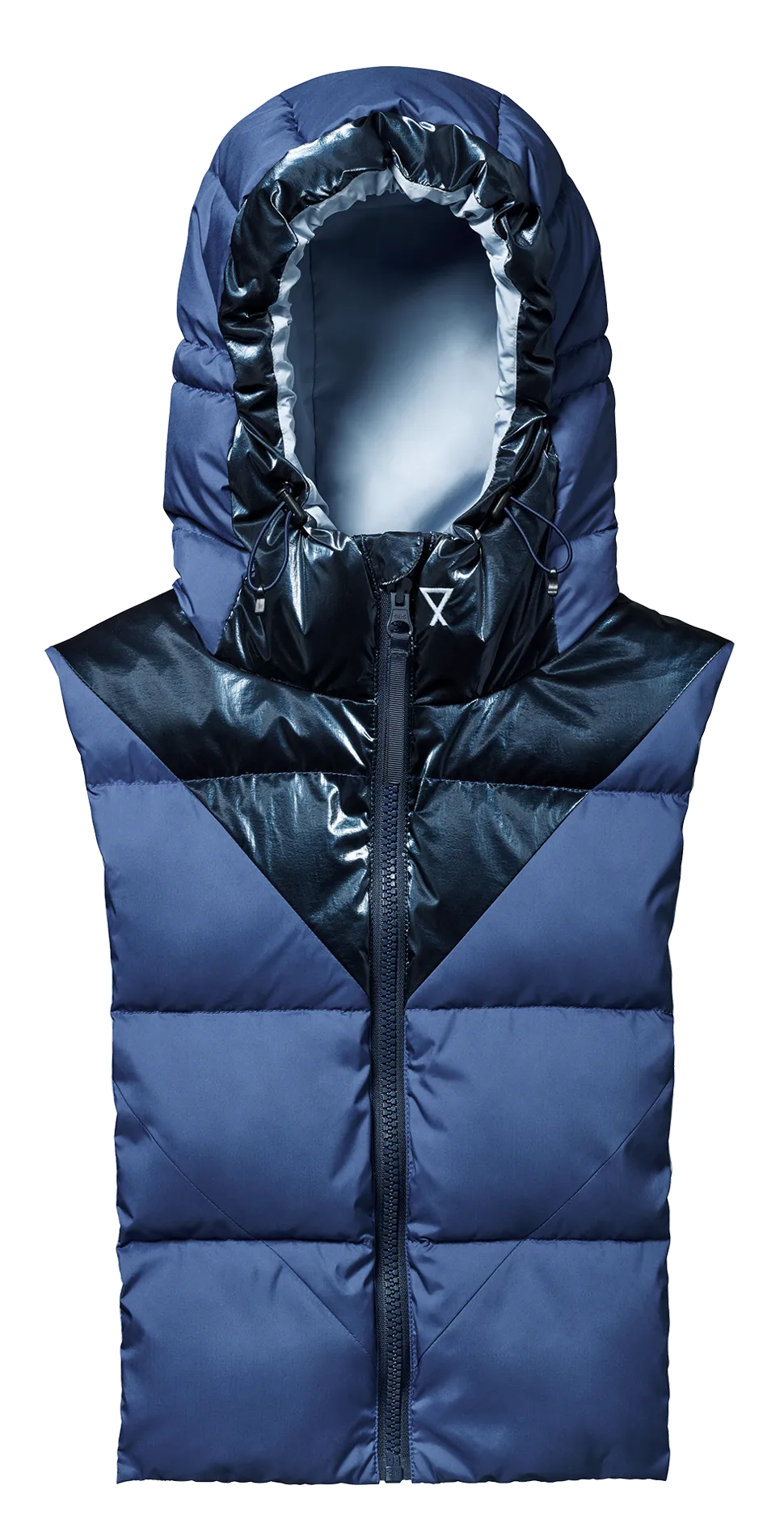 Wendbare wasserabweisende Kapuze Blau