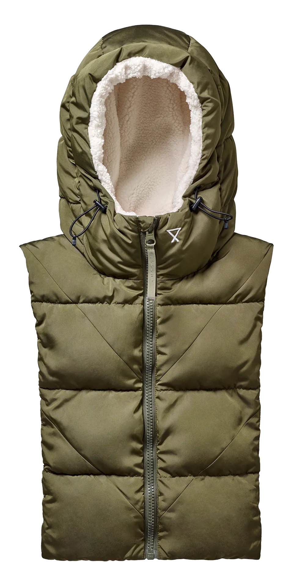 Wendbare Kapuze aus Sherpa-Fleece Khaki