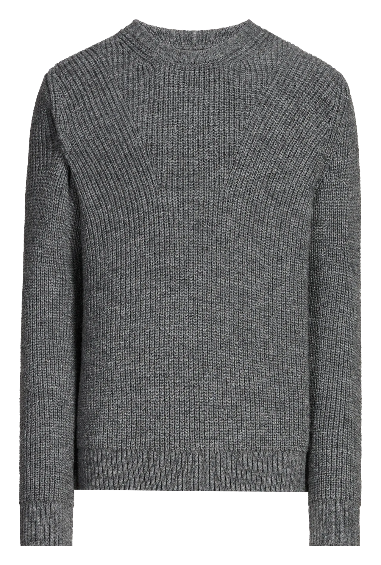 Rundhalspullover aus Alpaka-Mix Grau GAMMA