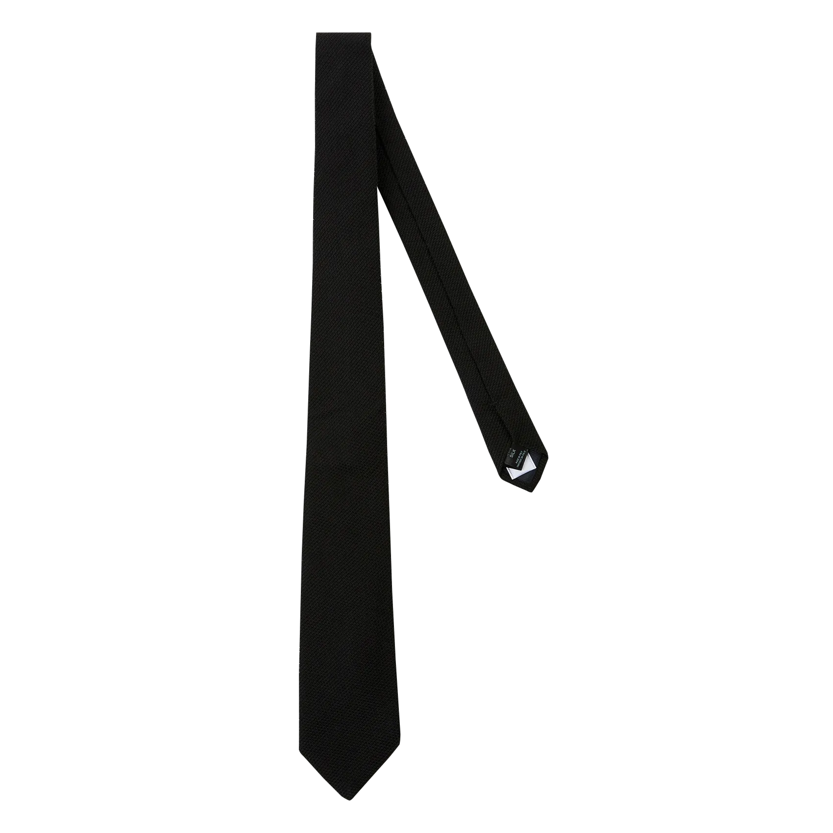 Texturierte Seidenschleife Schwarz GRENA