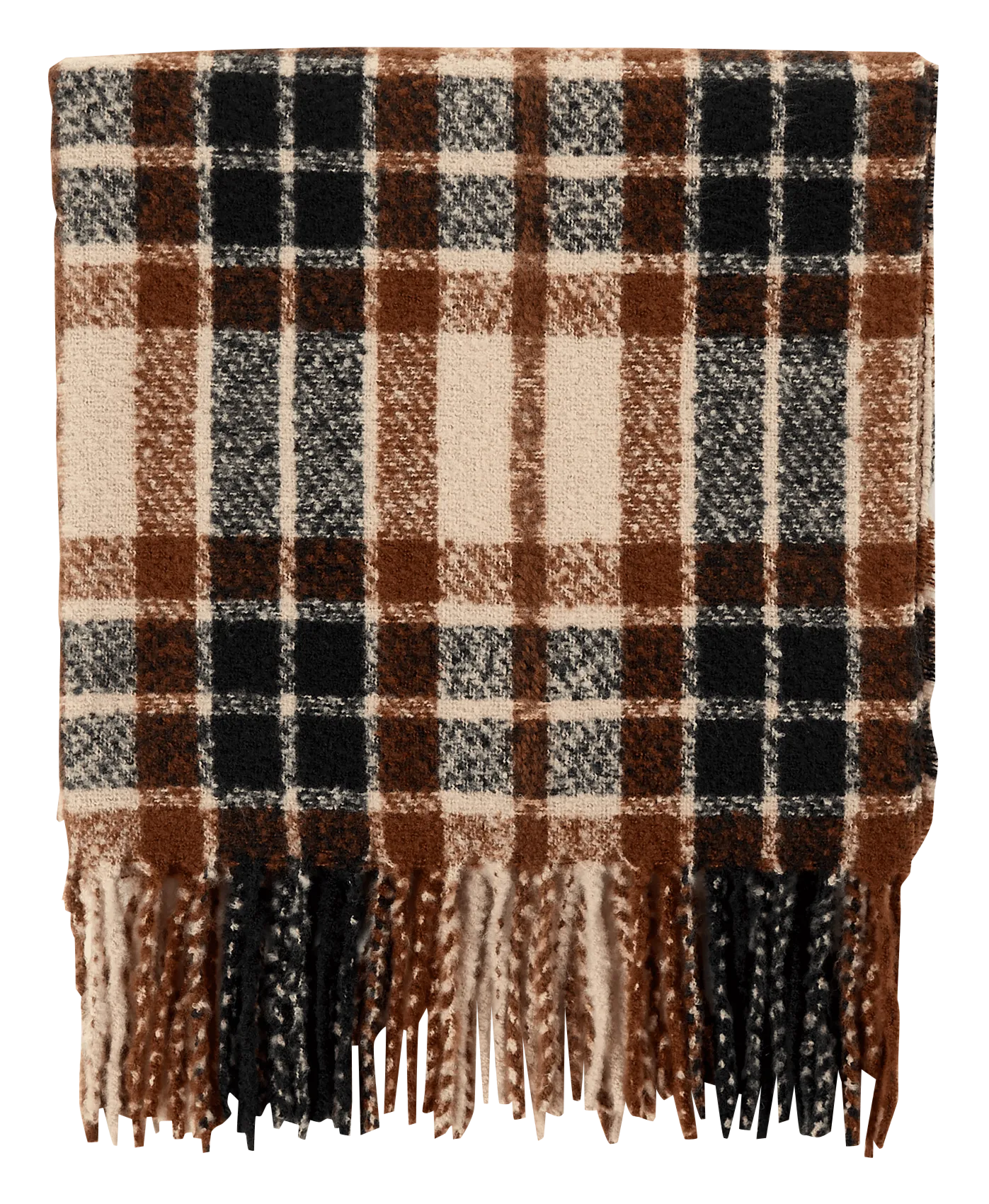 Karierter Schal Schwarz