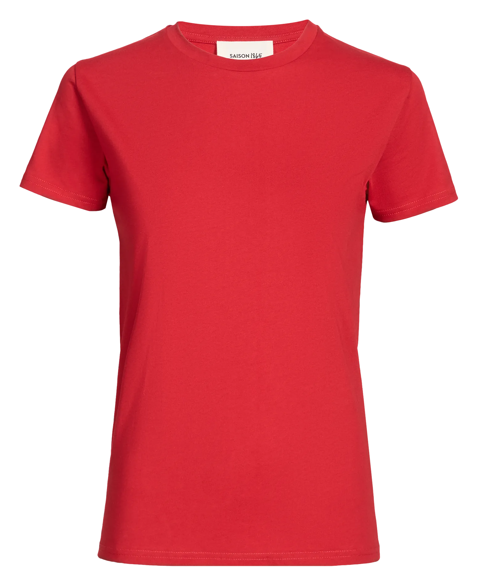 Baumwoll-Pullover mit Rundhalsausschnitt Rot EQLA