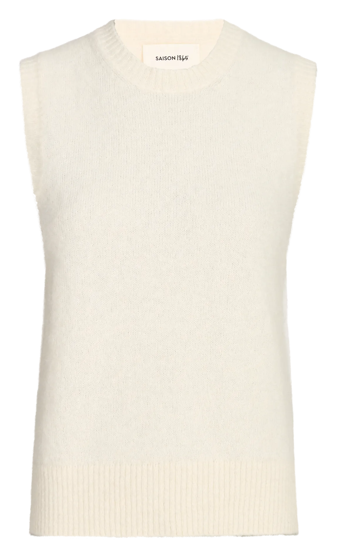 Ärmelloser Pullover aus Wollmix Beige VILET