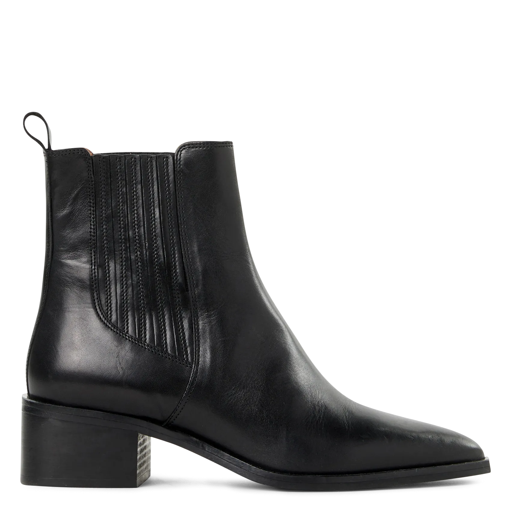 Stiefeletten aus Leder in Metallic-Optik Schwarz BEYONCE