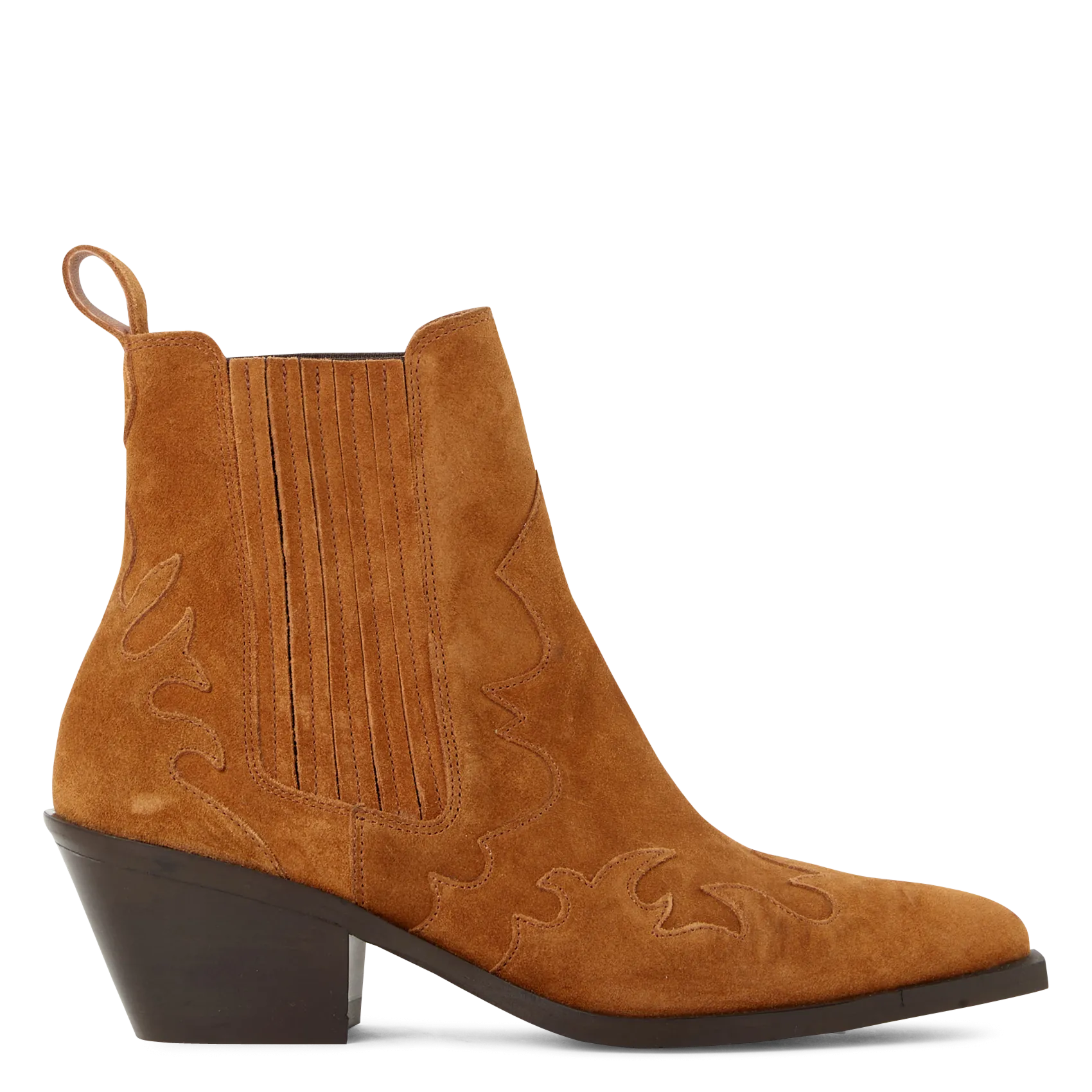 Stiefeletten im Western-Stil aus Veloursleder Braun COCO