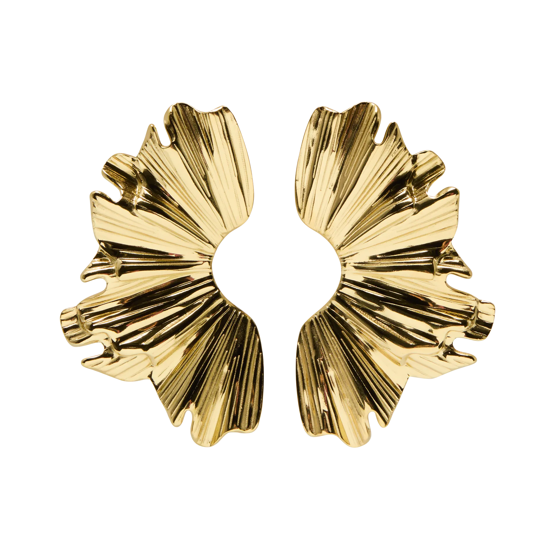 Halbkreis Ohrringe Gelb