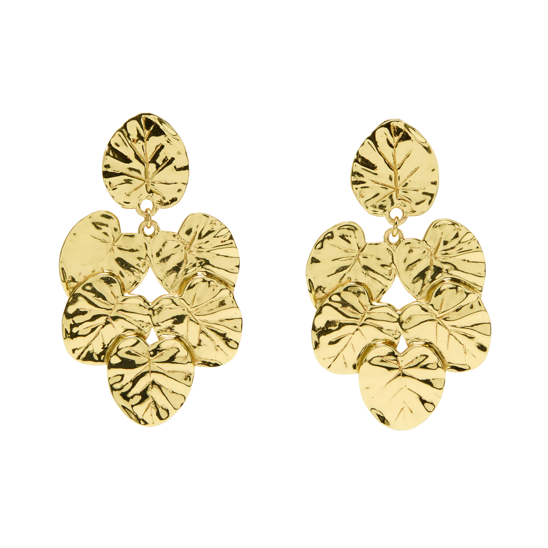 Ohrringe in Blattform Golden DENISETTE