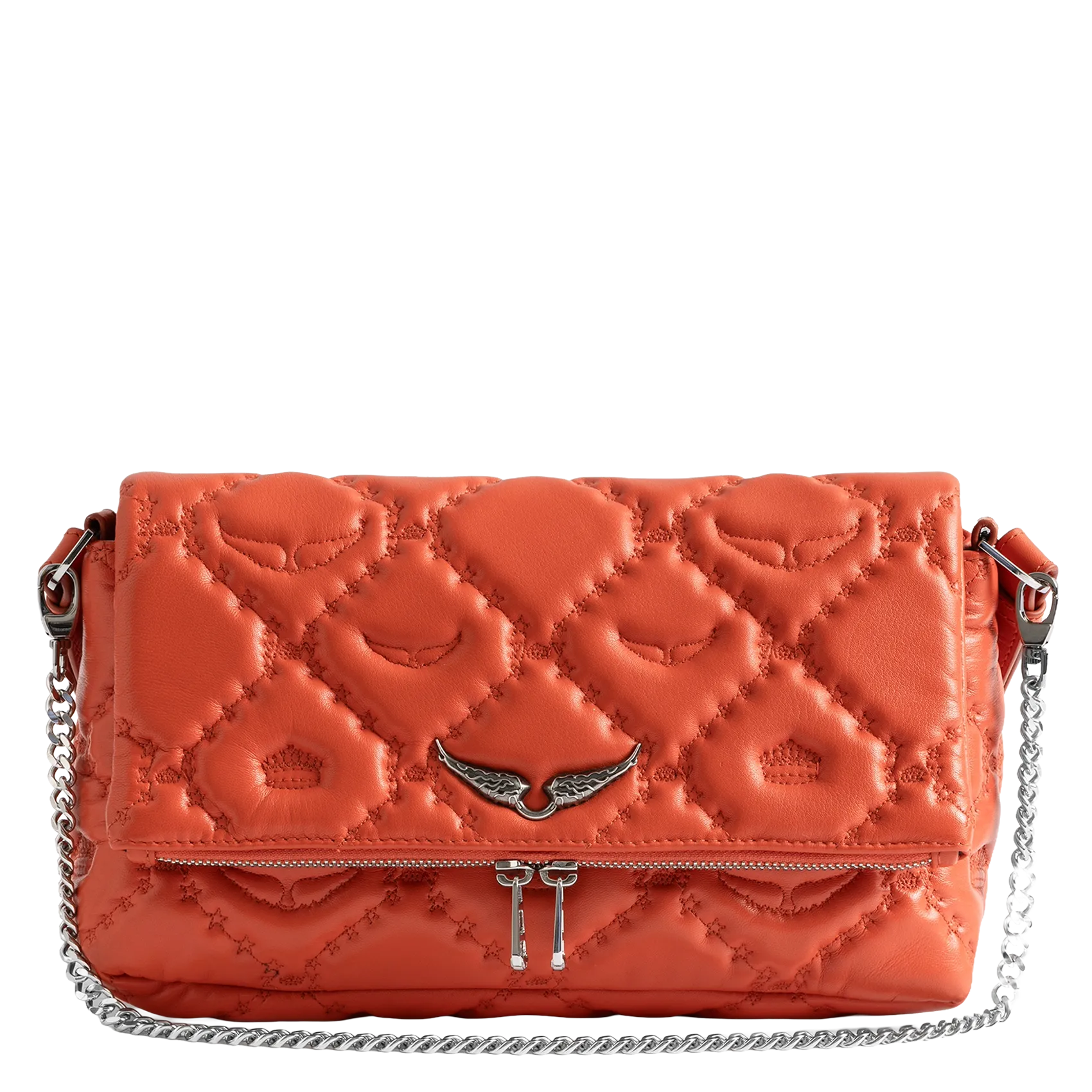 Brieftasche aus Leder Orange ROCKY II