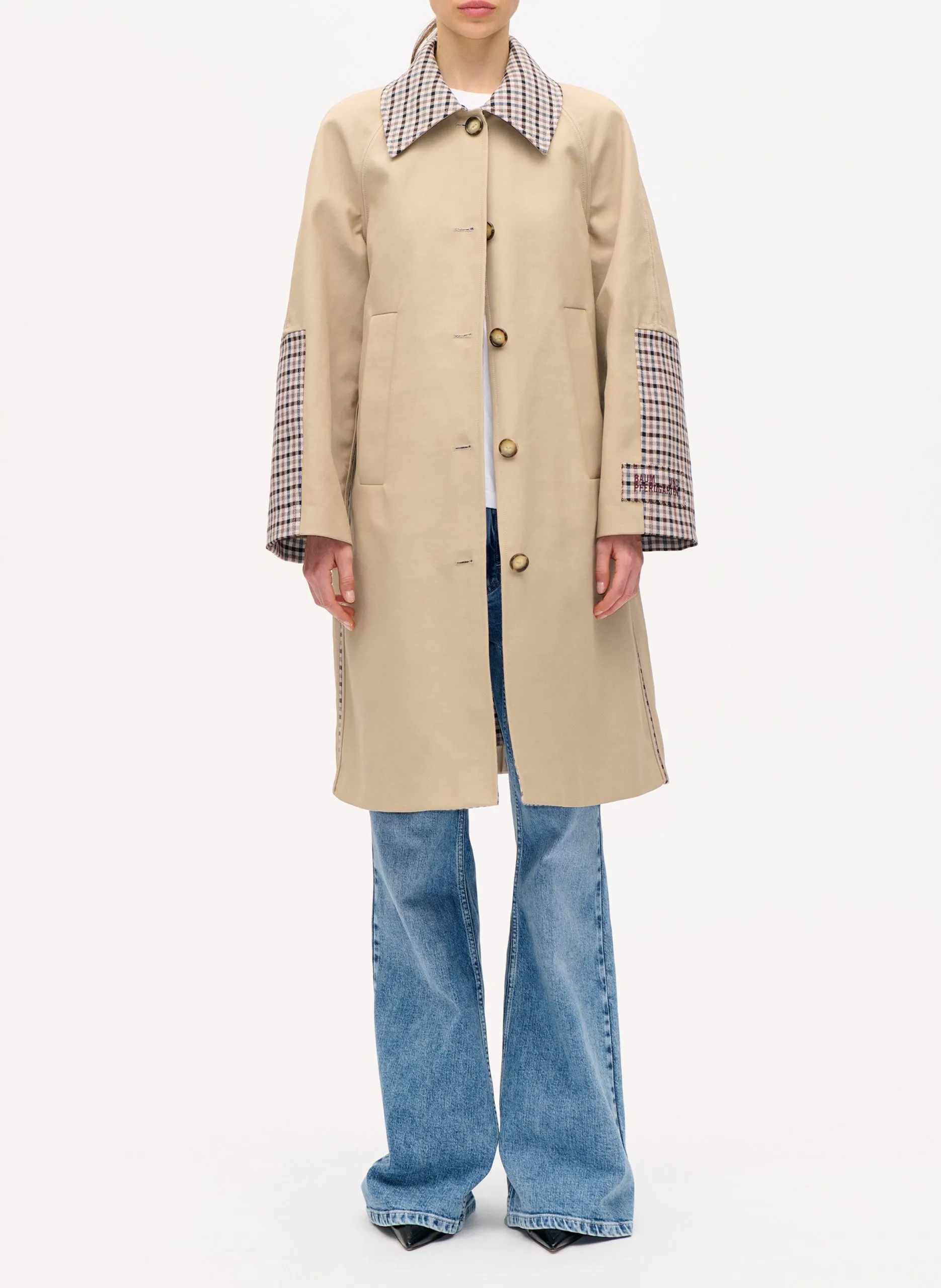 Oversize Trenchcoat aus Bio-Baumwollmischung Braun DONNIE