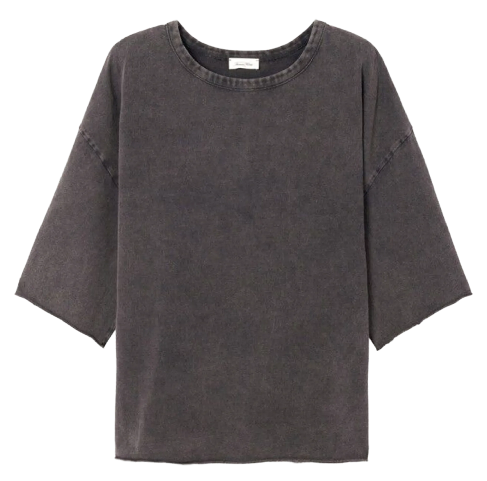 Weit geschnittenes Baumwoll-T-Shirt Schwarz AFOMA