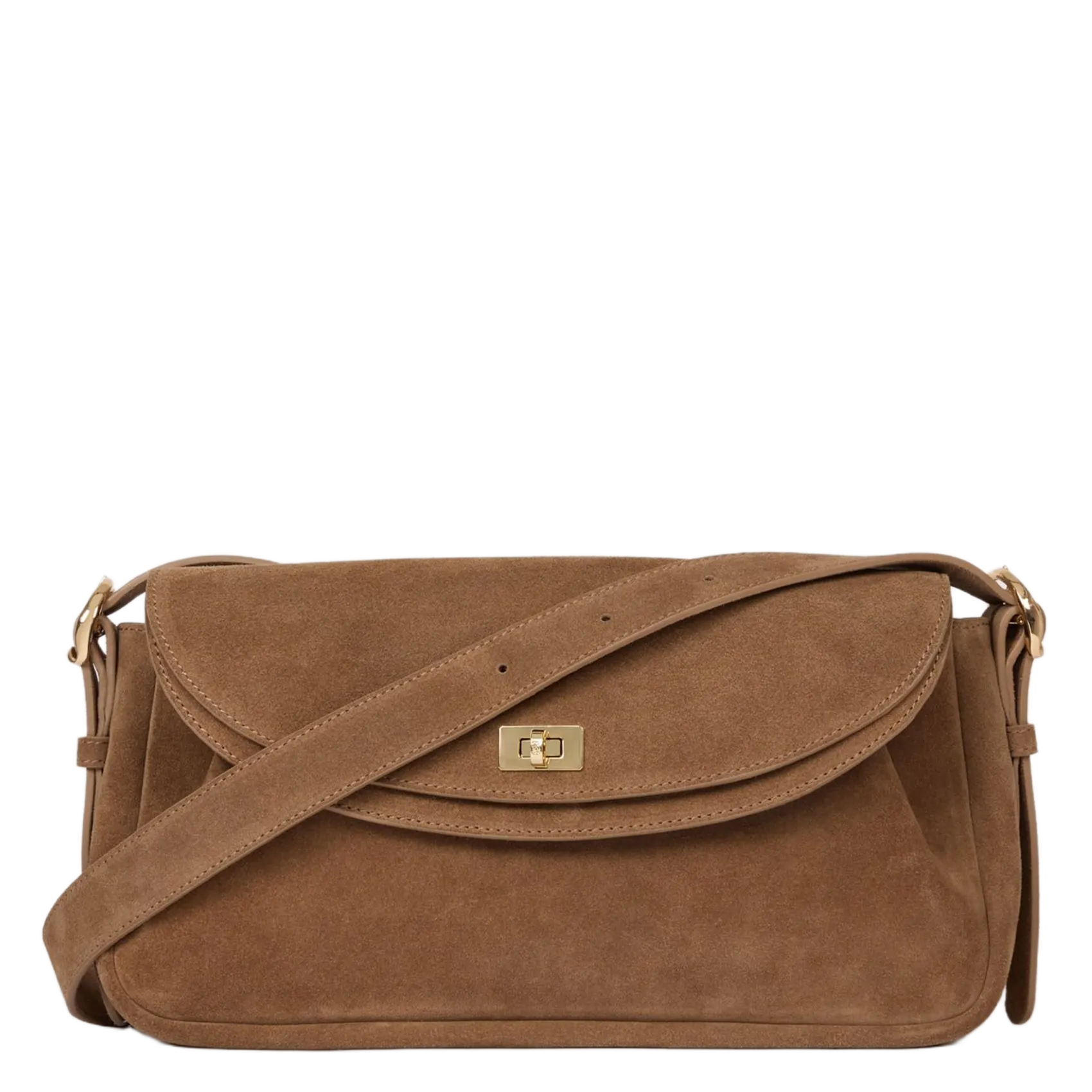 Tasche aus Veloursleder Beige