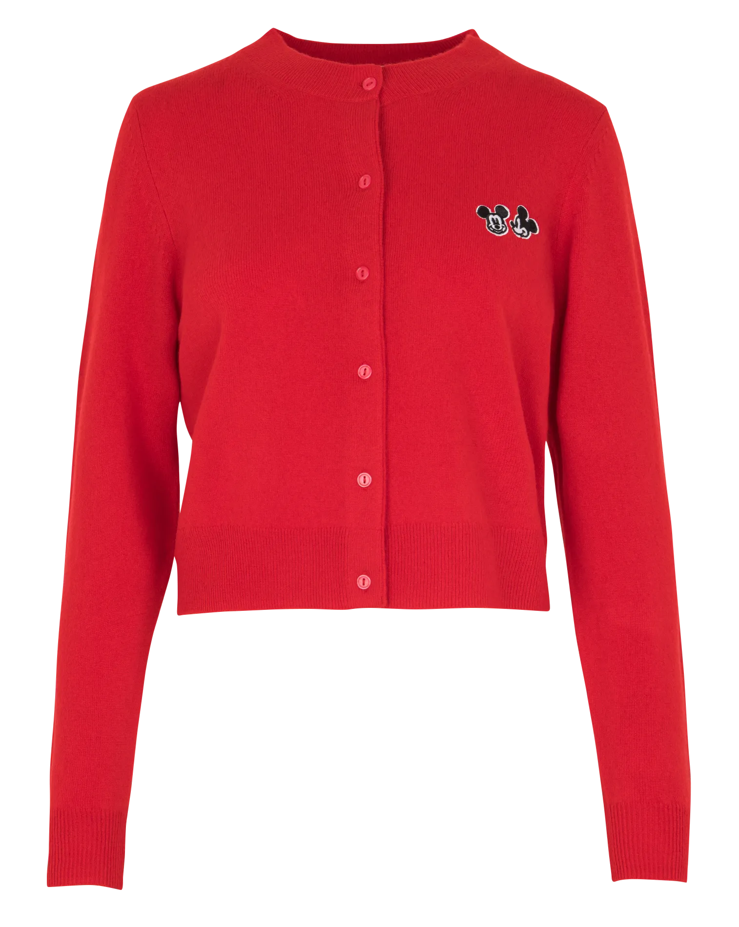 Strickjacke aus Wolle mit Rundhalsausschnitt Rot MYCOOLRED