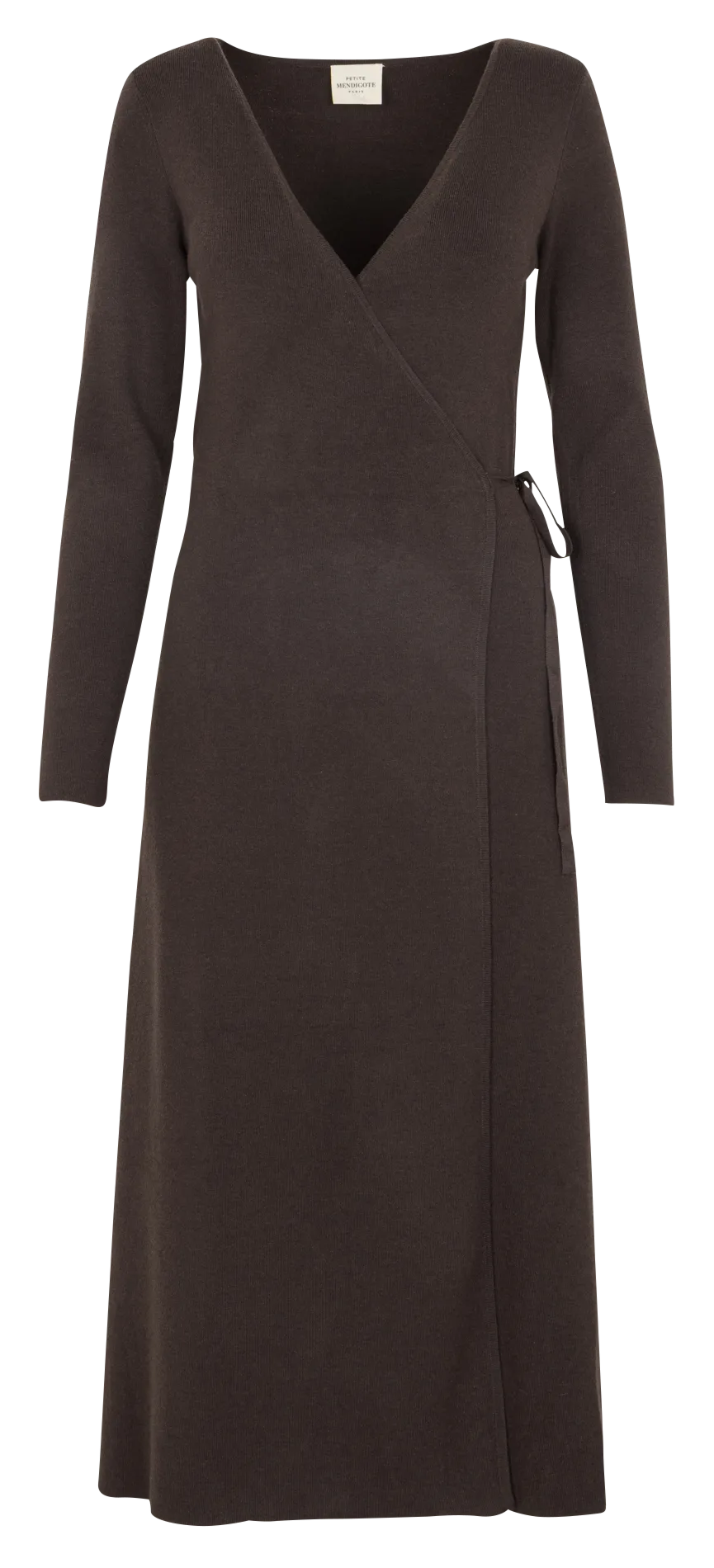 Langes Wickelkleid Braun ROBBIE