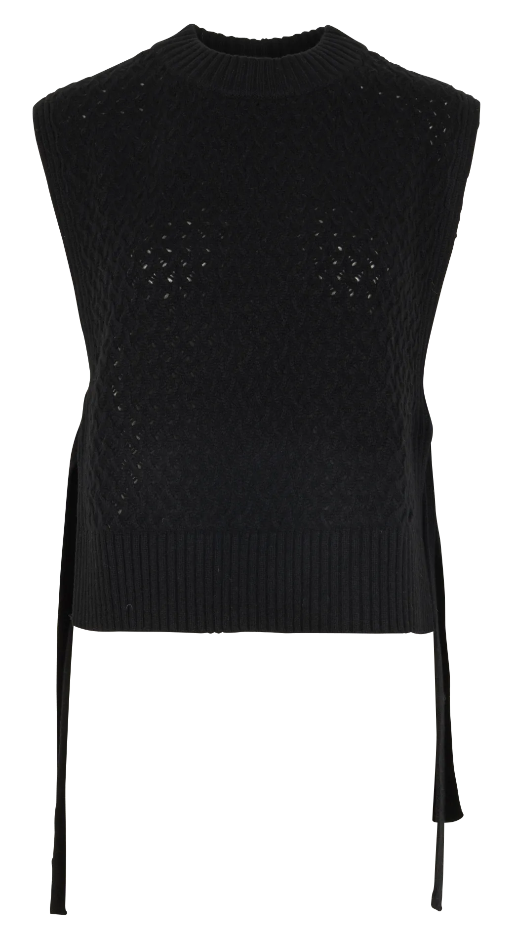 Rundhalspullover aus Wolle Schwarz MIYOKO