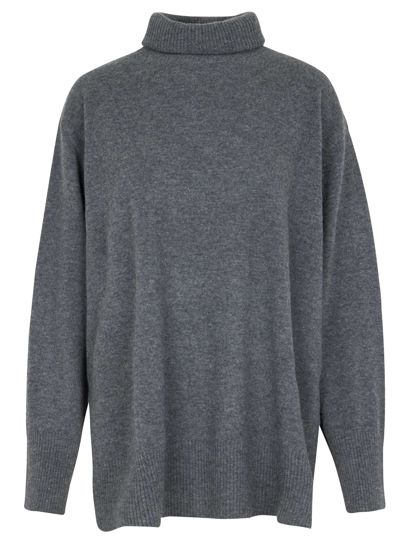 Oversize Rollkragenpullover aus Merinowolle Grau KYLE