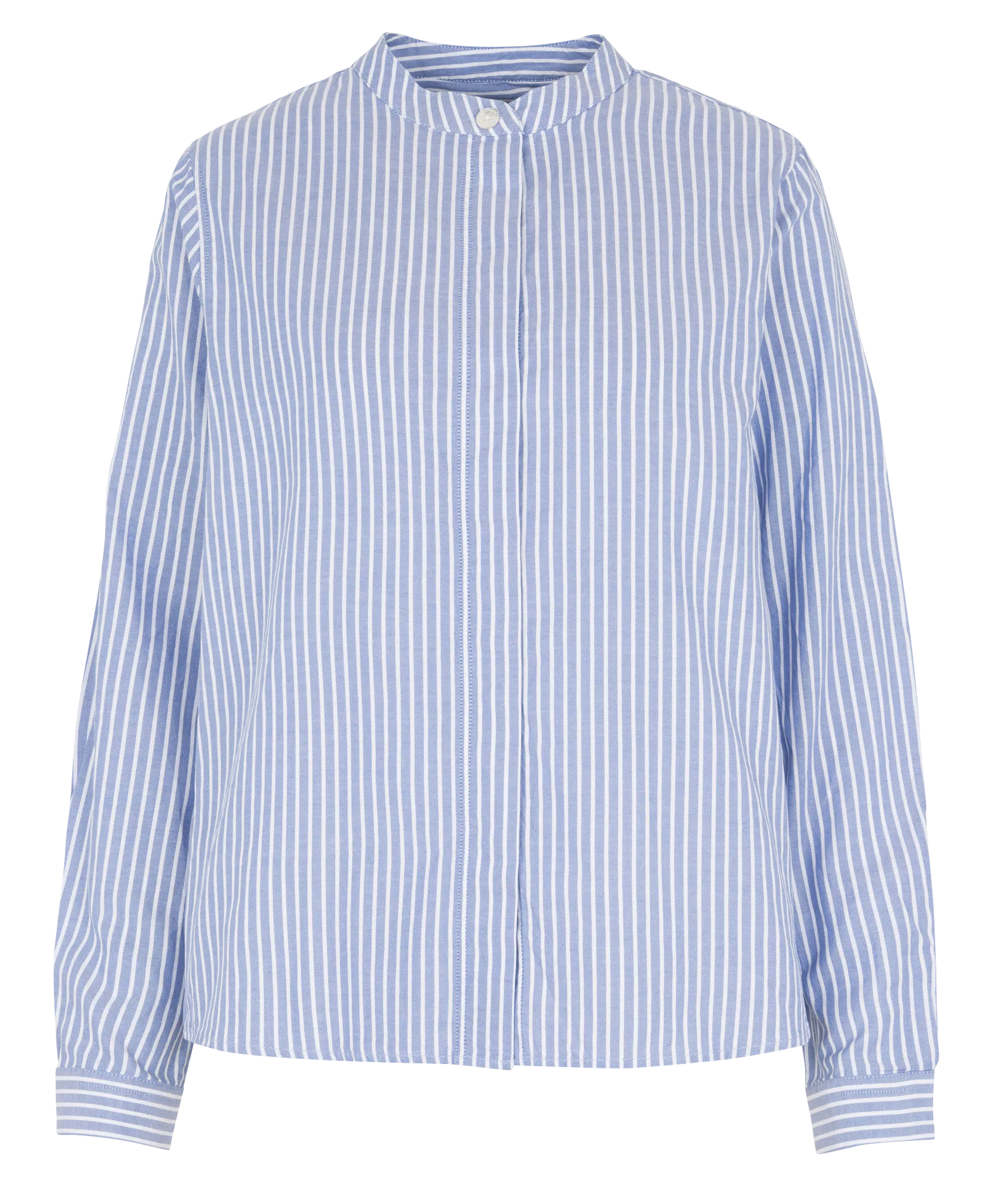 Gestreifte Baumwollbluse mit Rundhalsausschnitt Mehrfarbig SOFIE