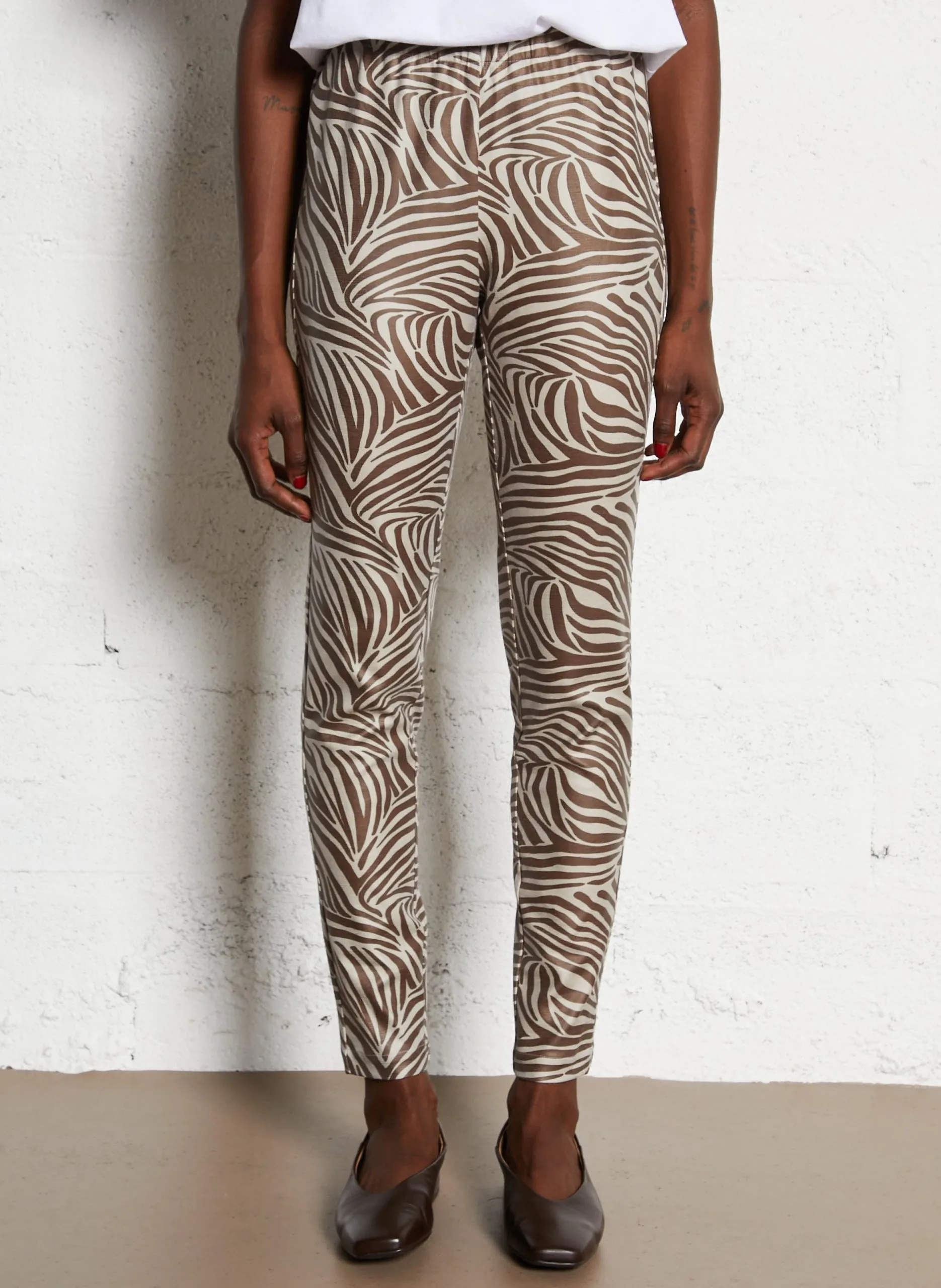 Bedruckte Slim-Leggings Schwarz SEARA