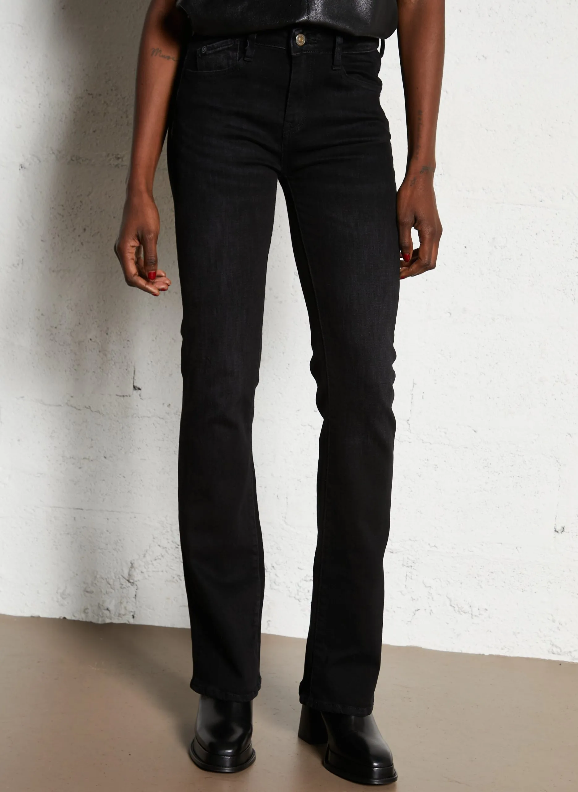 Bootcut Jeans aus Baumwoll-Mix Schwarz POWER B