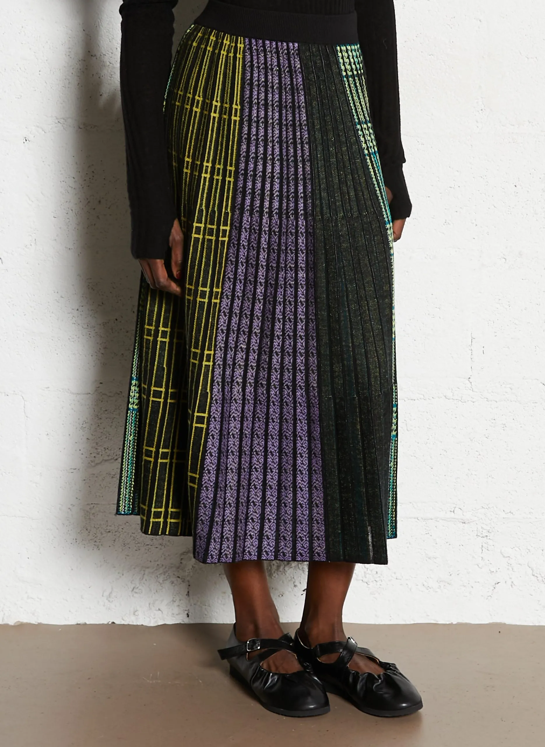 Langer Faltenrock Mehrfarbig SCOT