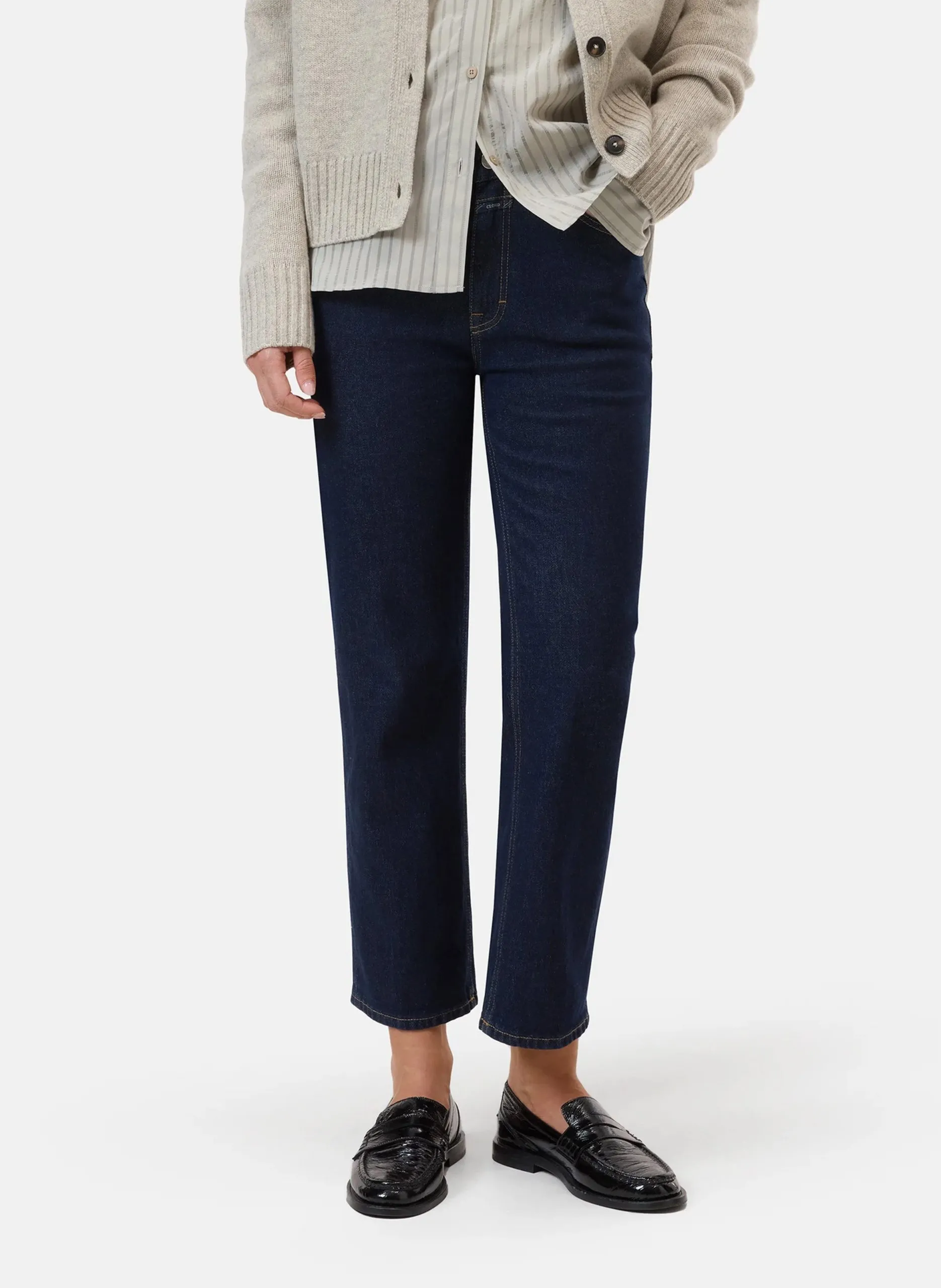 Gerade geschnittene Jeans aus Baumwoll-Mix Blau MILO