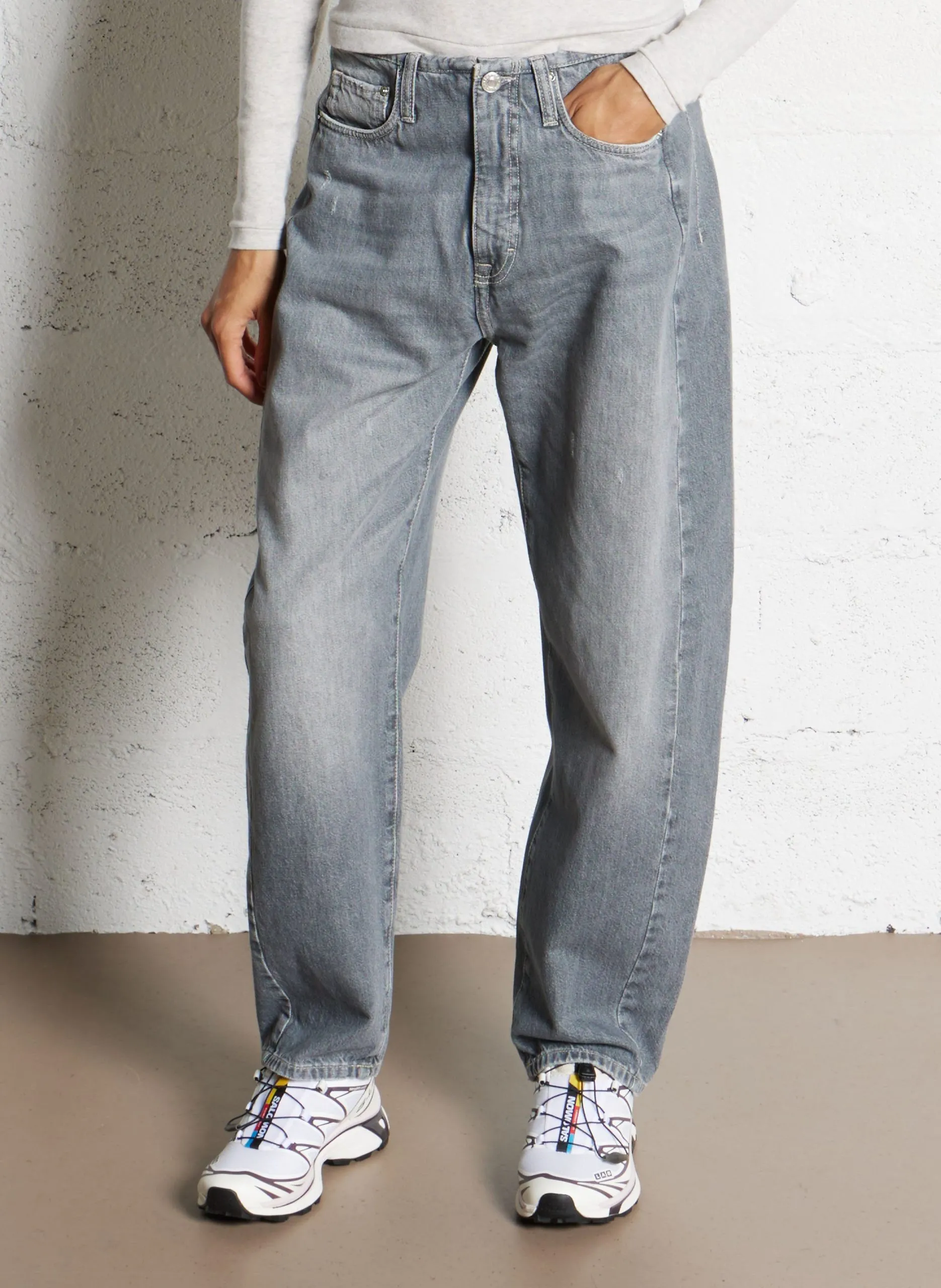 Ballonjeans aus Baumwolle Grau PACY
