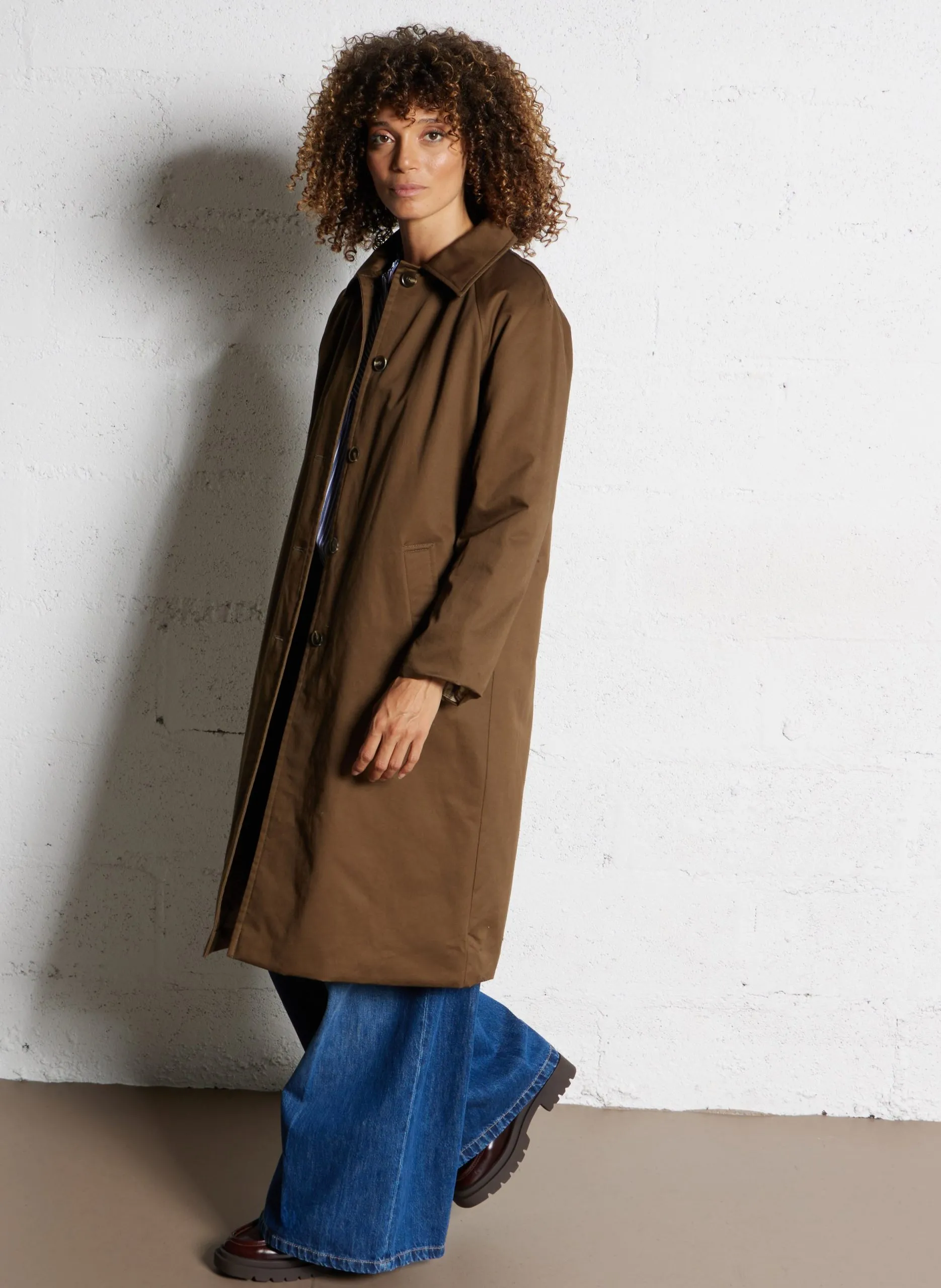 Baumwollparka mit klassischem Kragen Khaki DRISS