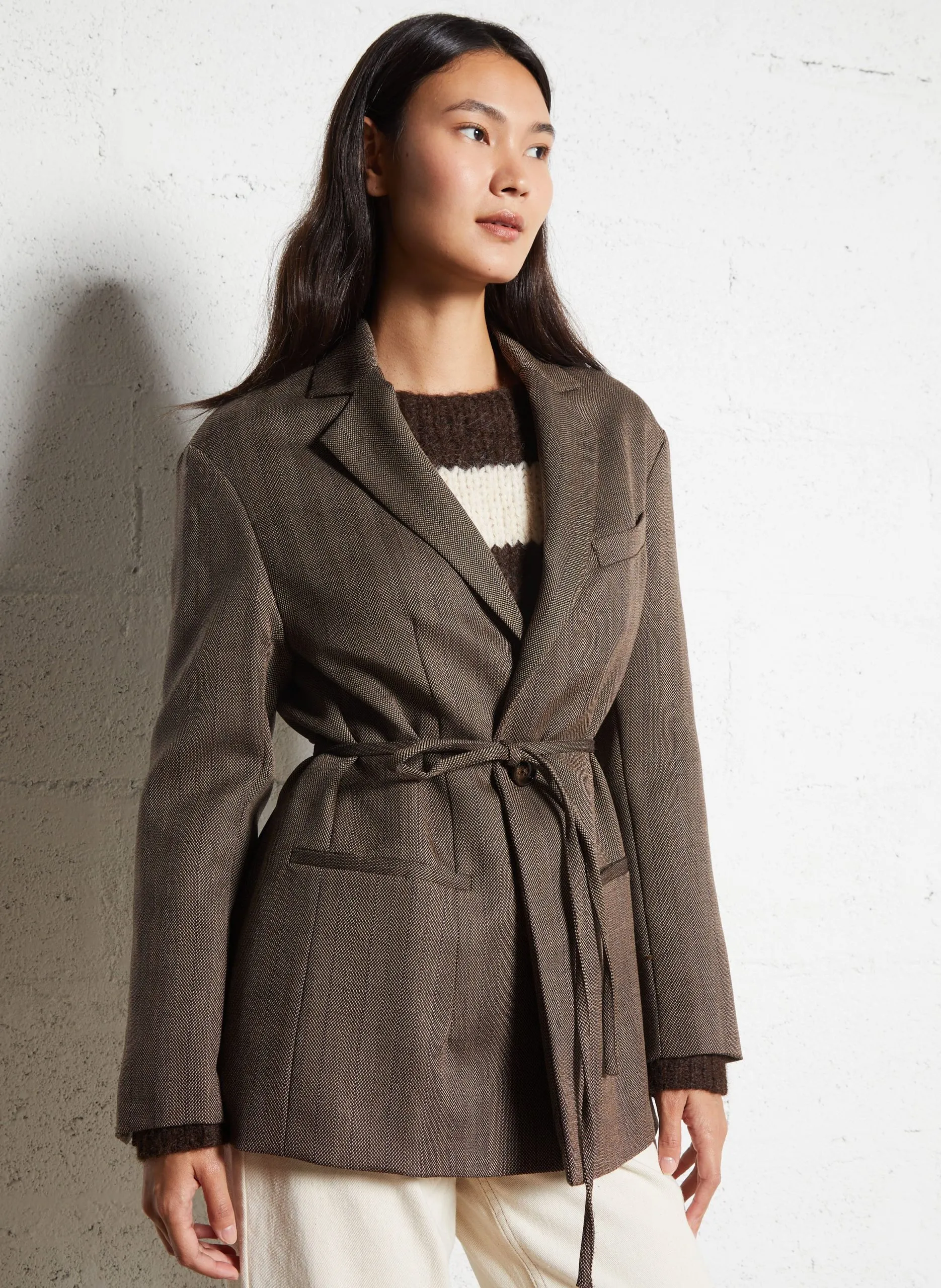 Blazer - Wolle Braun FIN