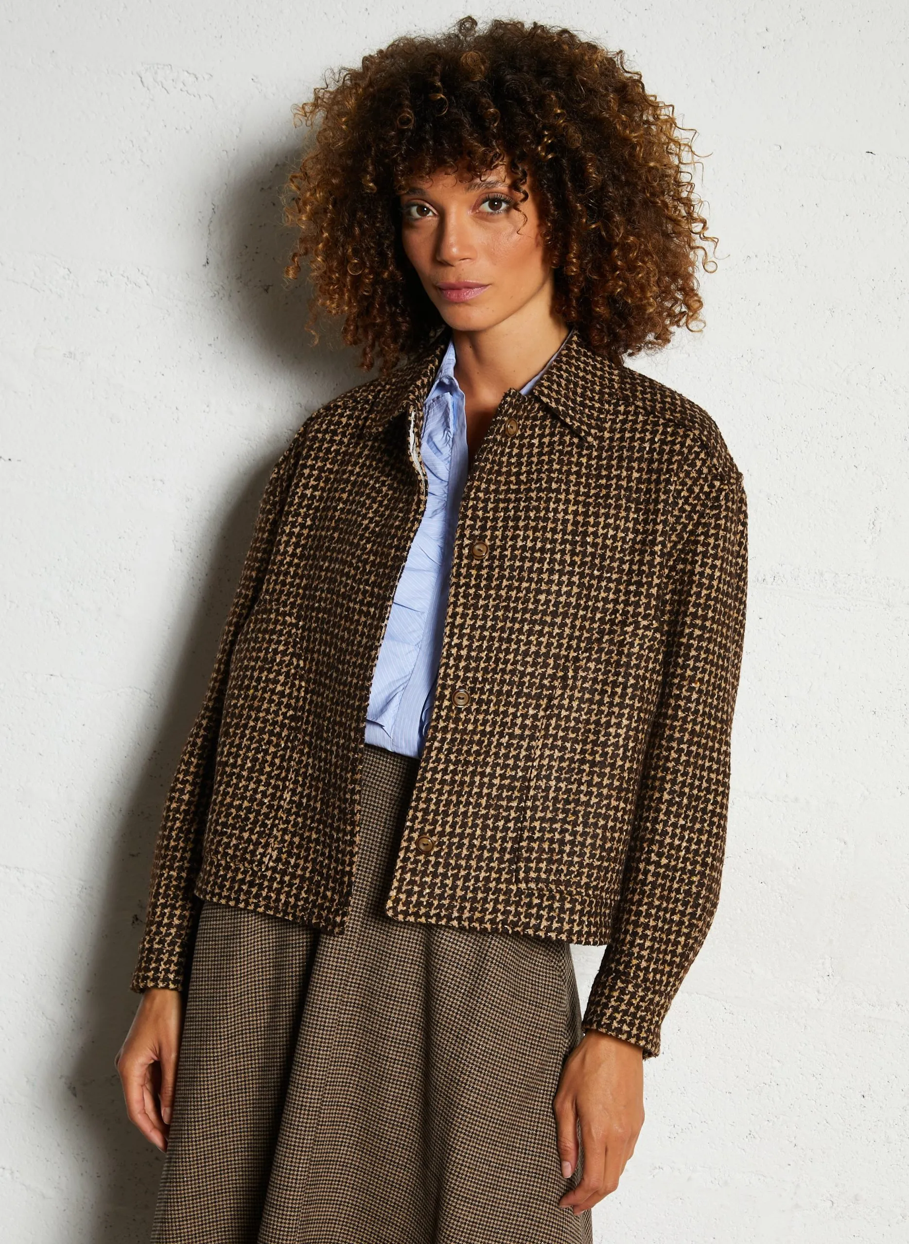 Blouson mit klassischem Kragen Braun BAMBINO