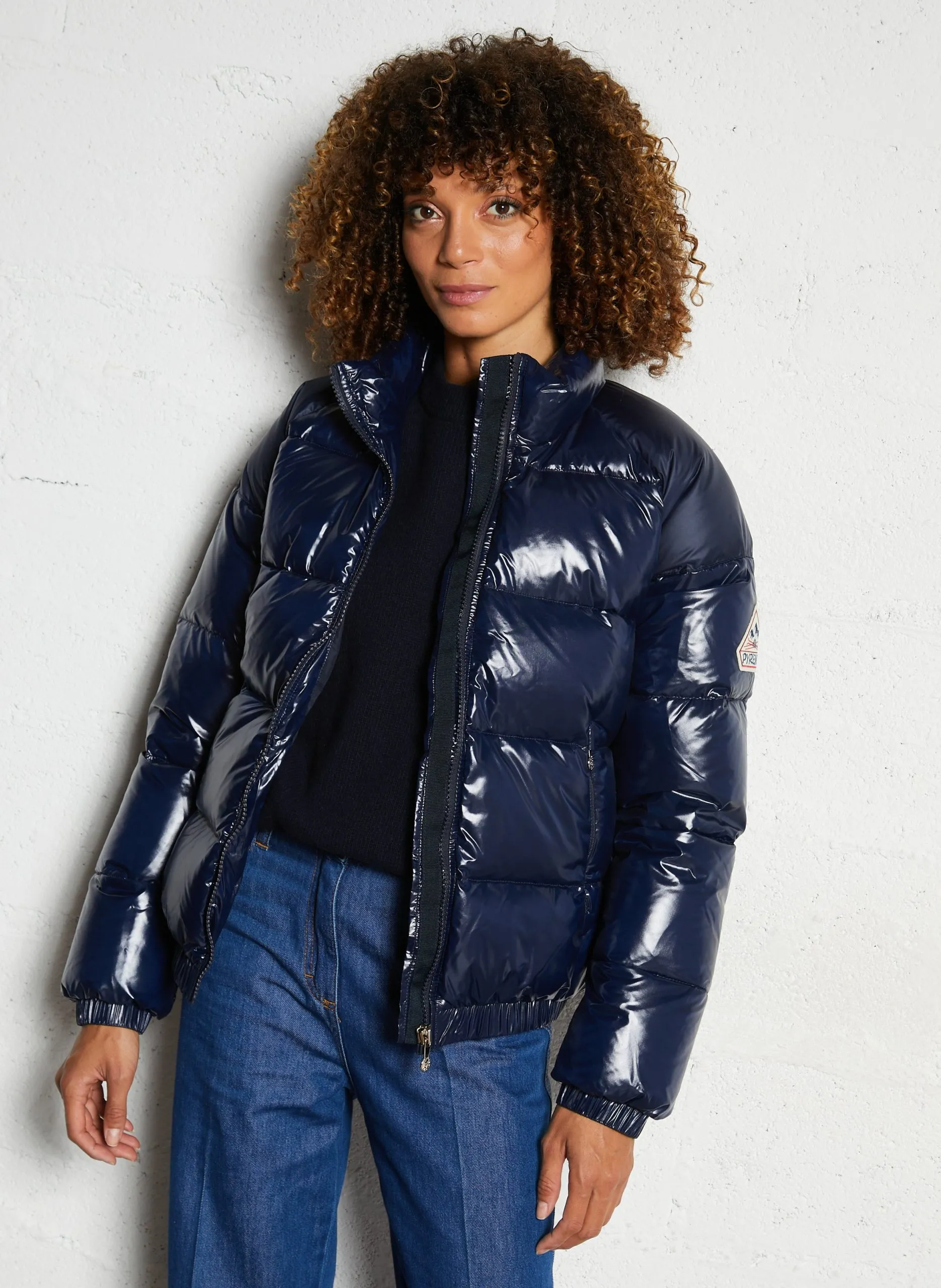 Daunenjacke mit Stehkragen Blau VINTAGE MYTHIC