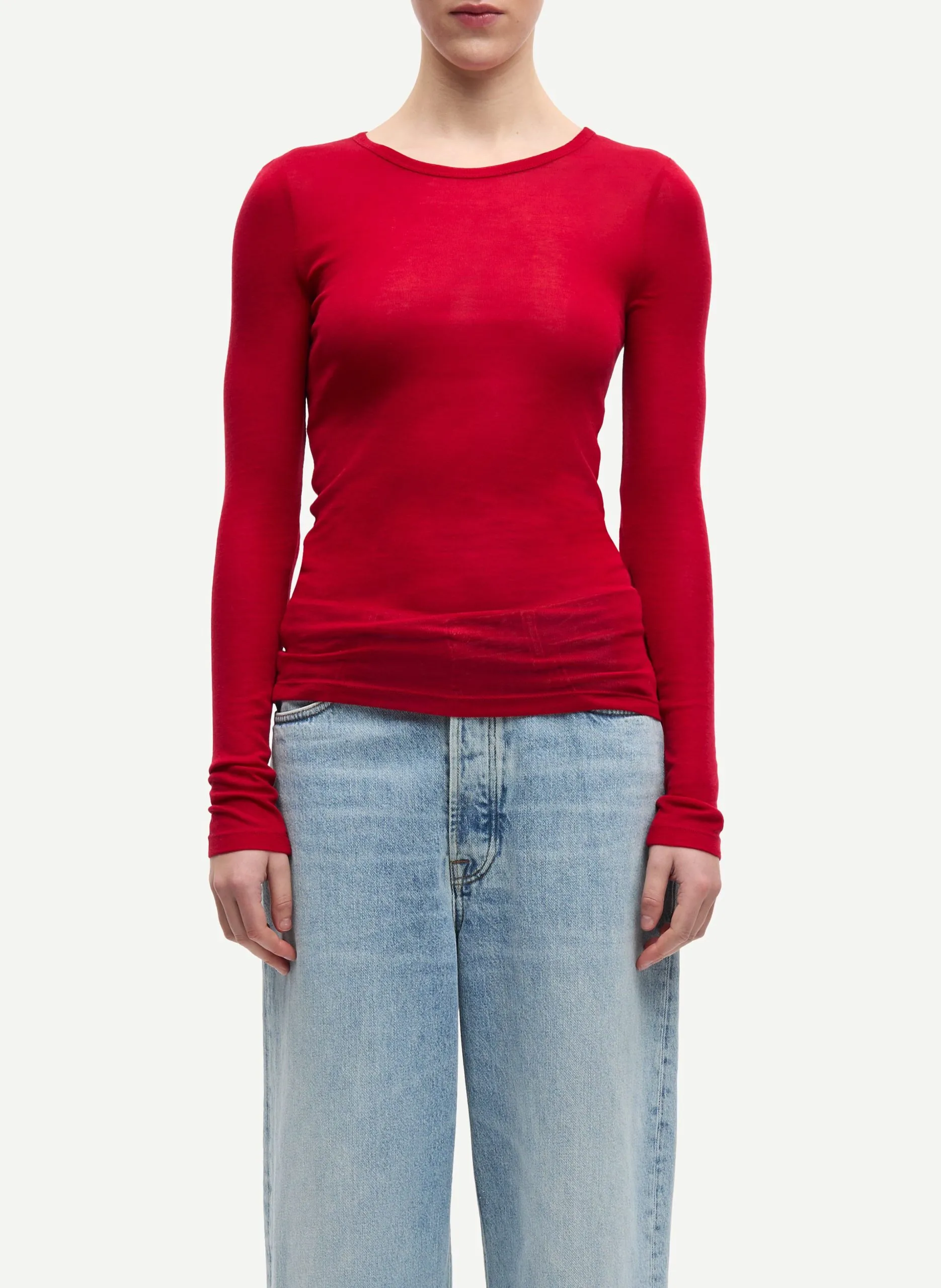 Bedrucktes Viskose-Top Rot SADOU