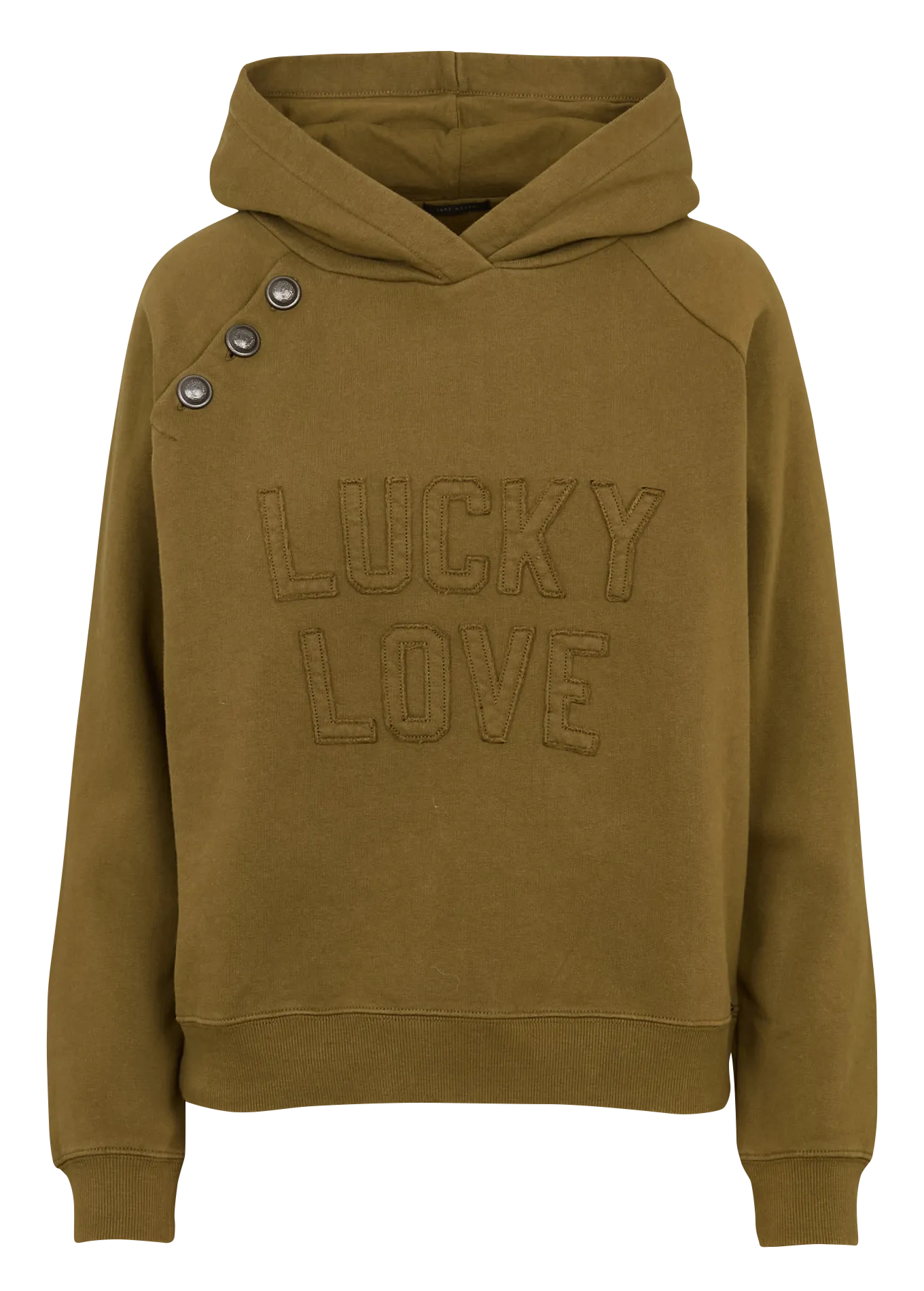 Oversize-Kapuzensweatshirt aus Baumwolle Khaki