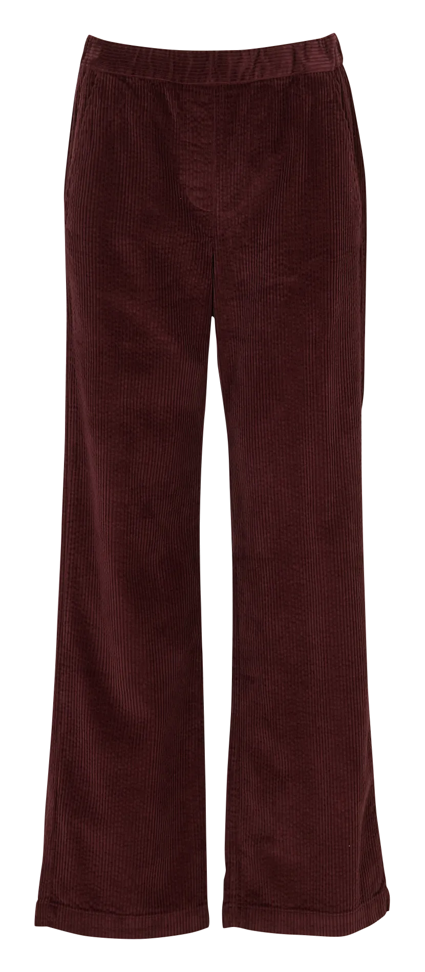 Gerade Cordhose in einfarbigem Samt Braun SIANOU